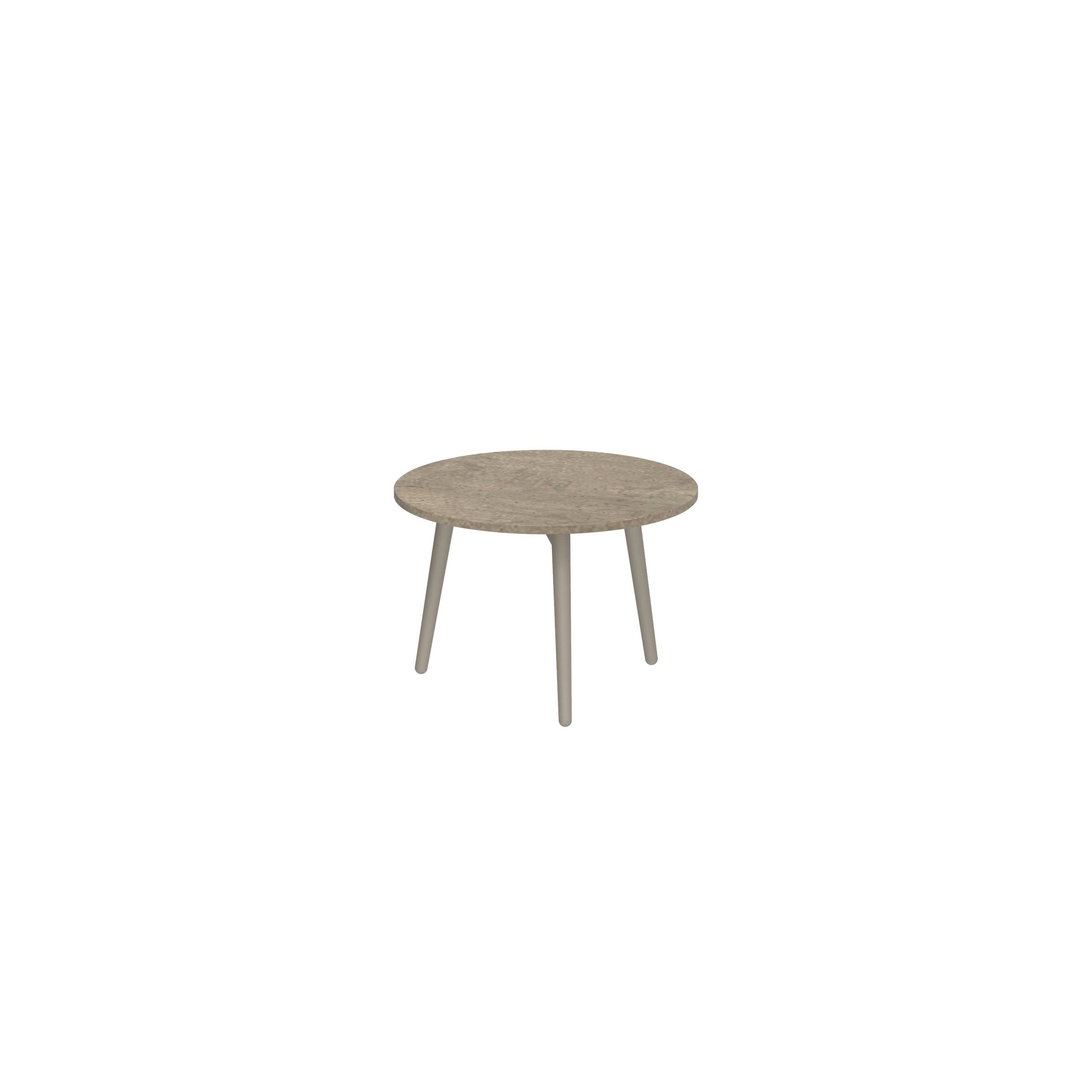 Styletto Side Table Ø40cm Sand Ceramic Top Terra Sabbia