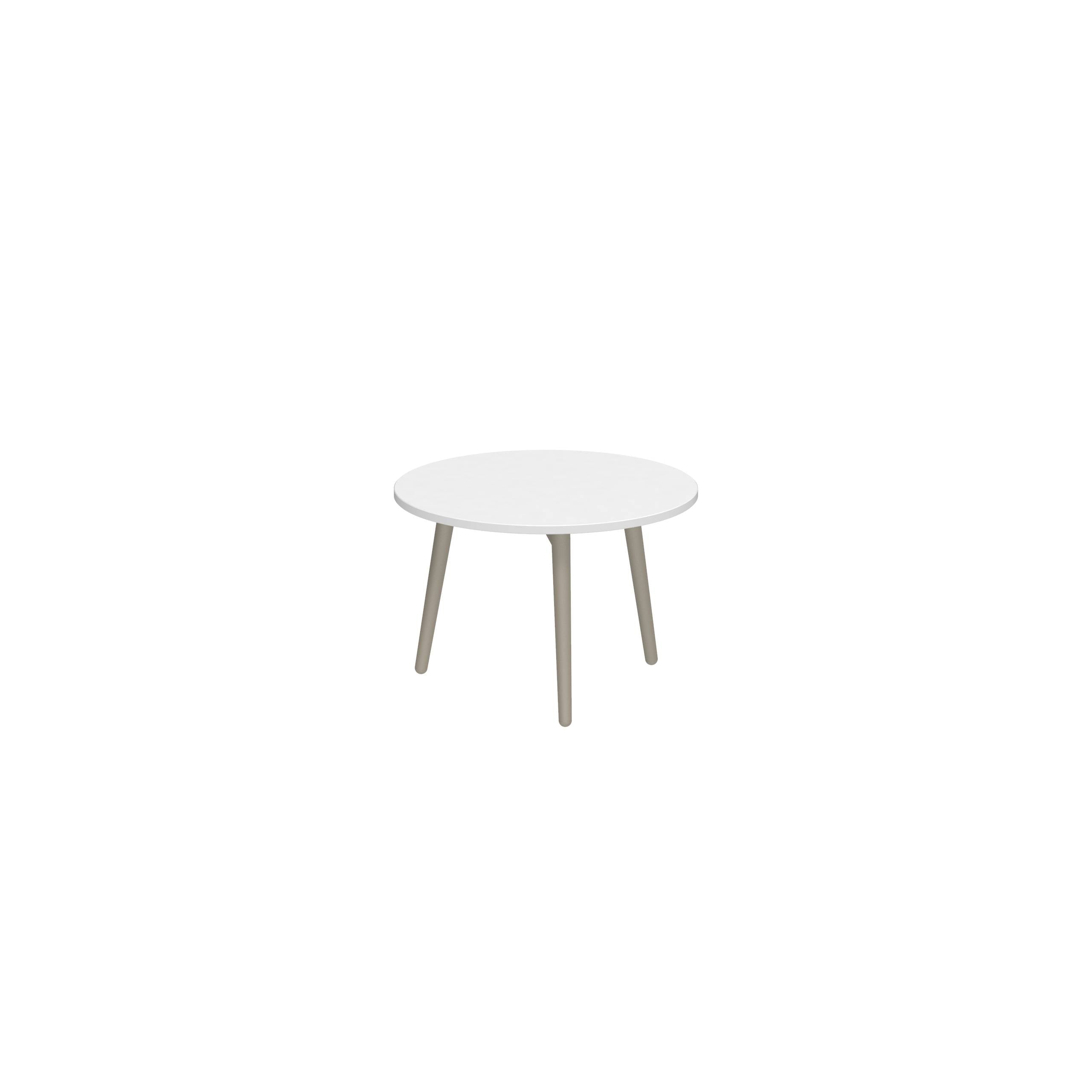 Styletto Side Table Ø40cm Sand Ceramic Top White