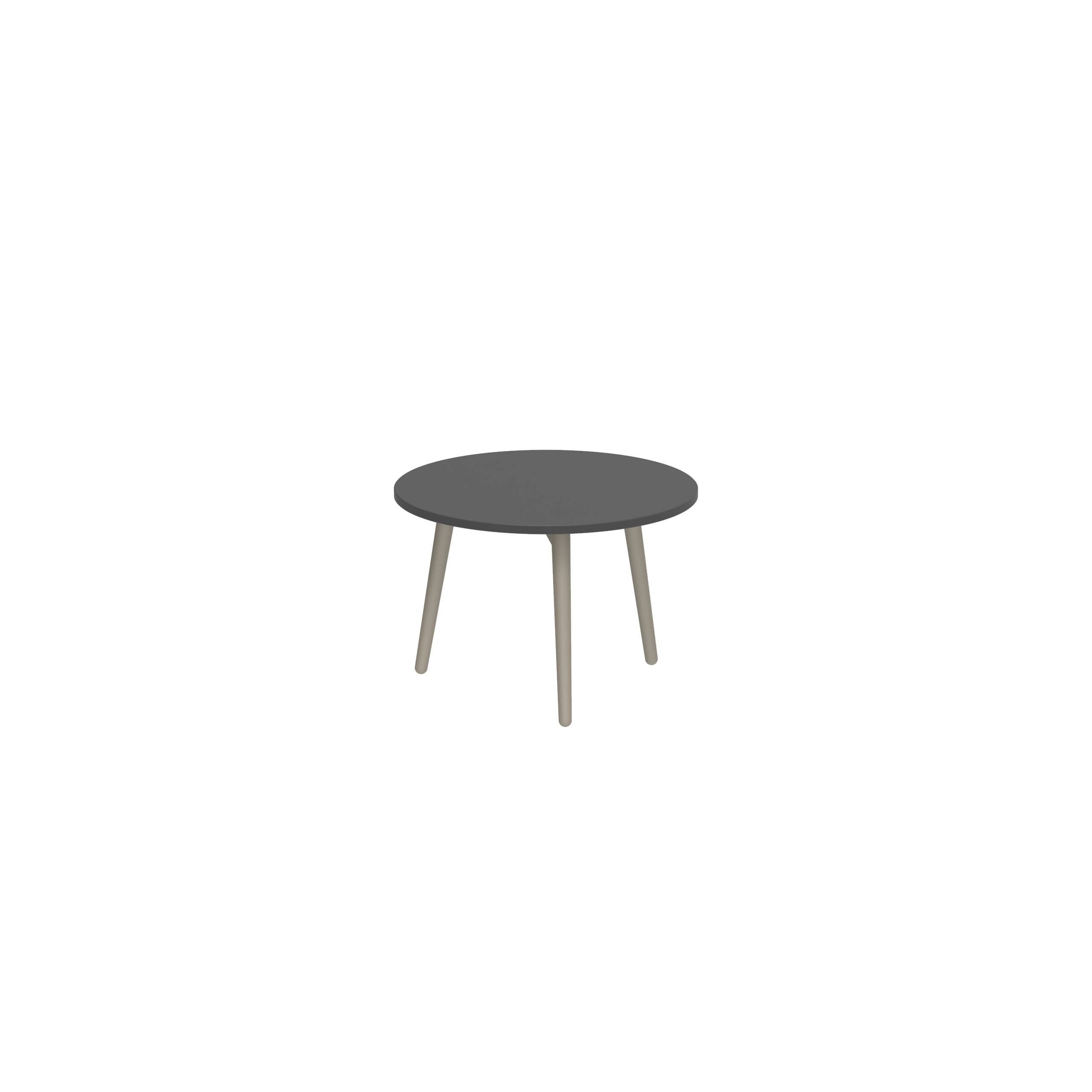 Styletto Side Table Ø40cm Sand Ceramic Top Black