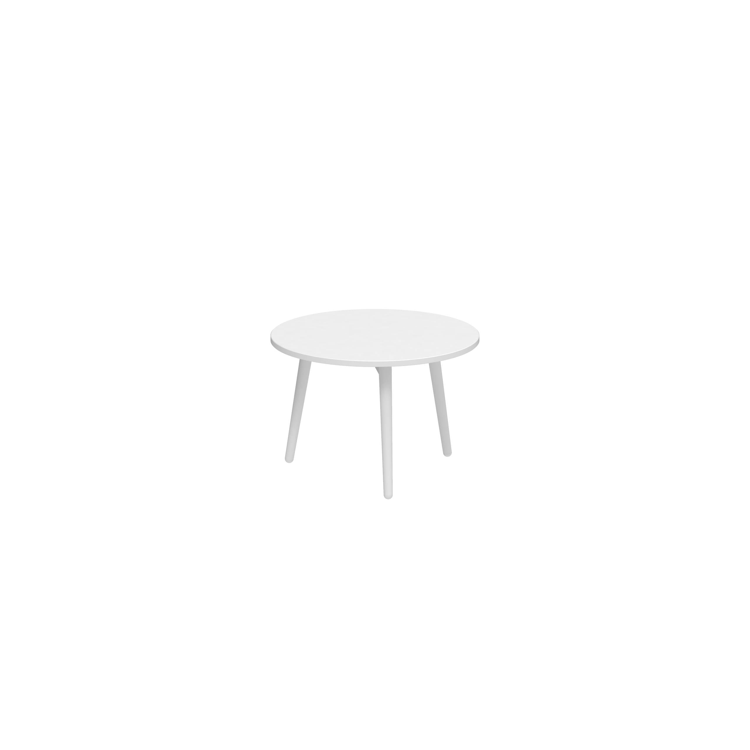 Styletto Side Table Ø40cm White Ceramic Top White