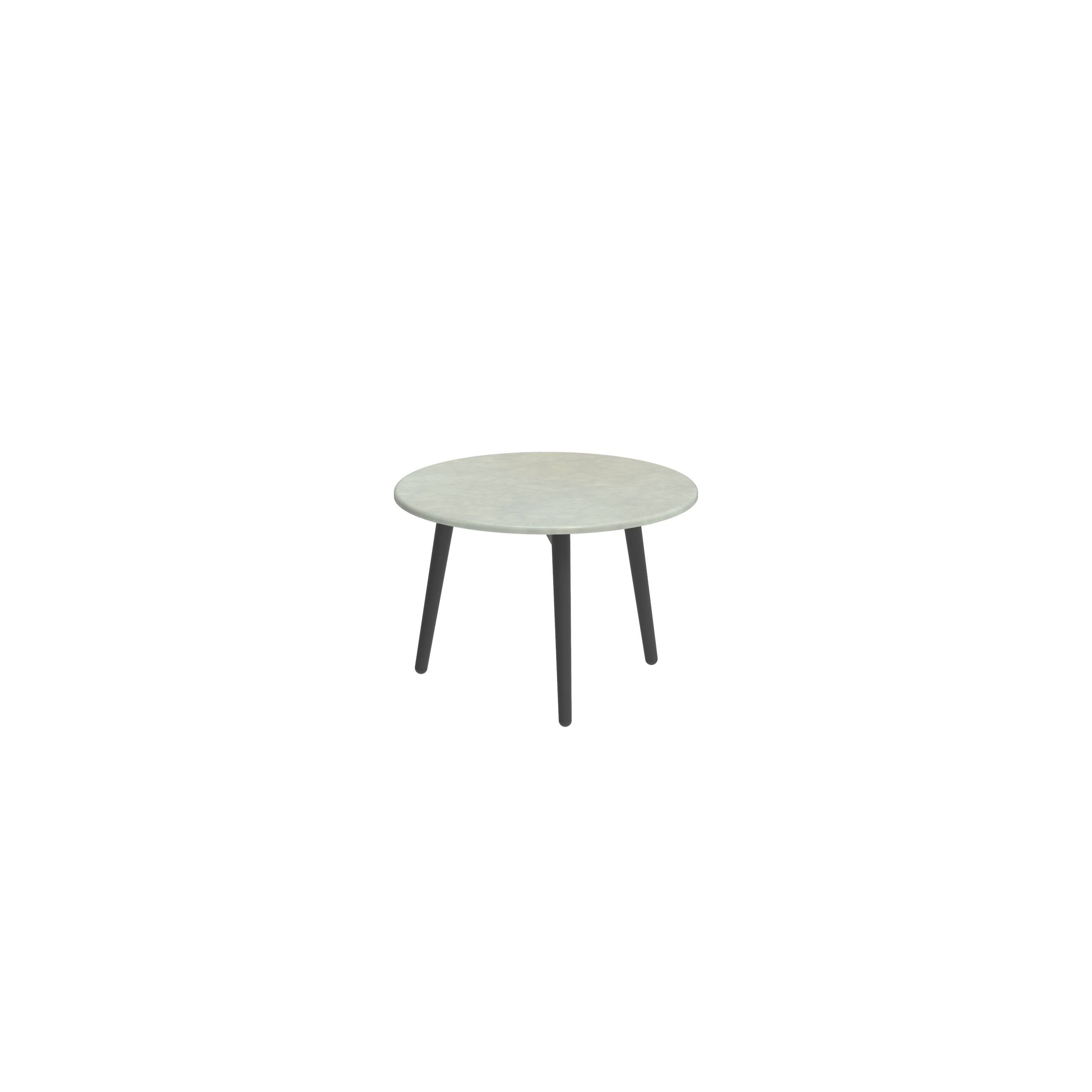 Styletto Side Table Ø40cm Anthracite Lavastone Jade