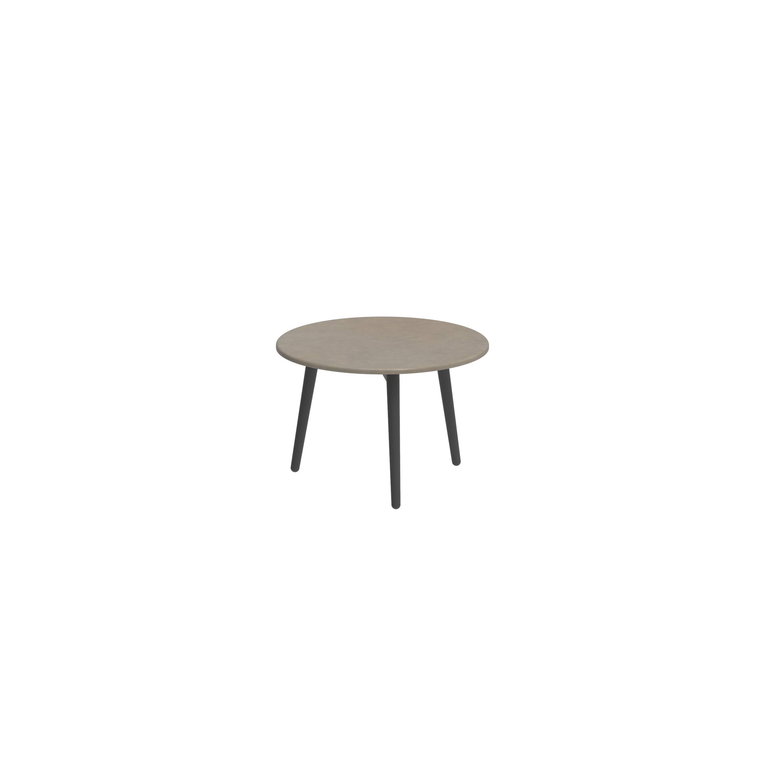 Styletto Side Table Ø40cm Anthracite Lavastone Moon