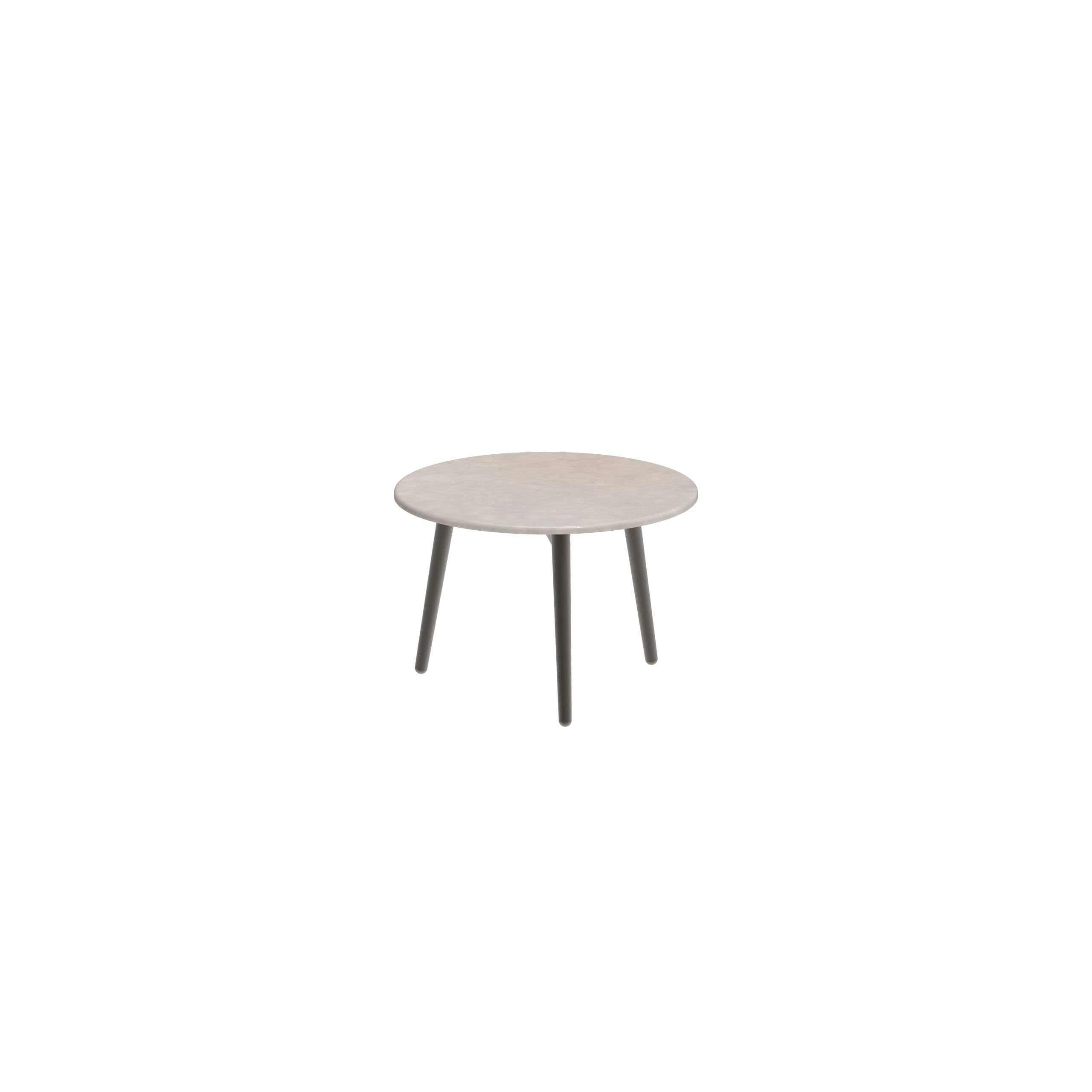 Styletto Side Table Ø40cm Bronze Lavastone Pearl