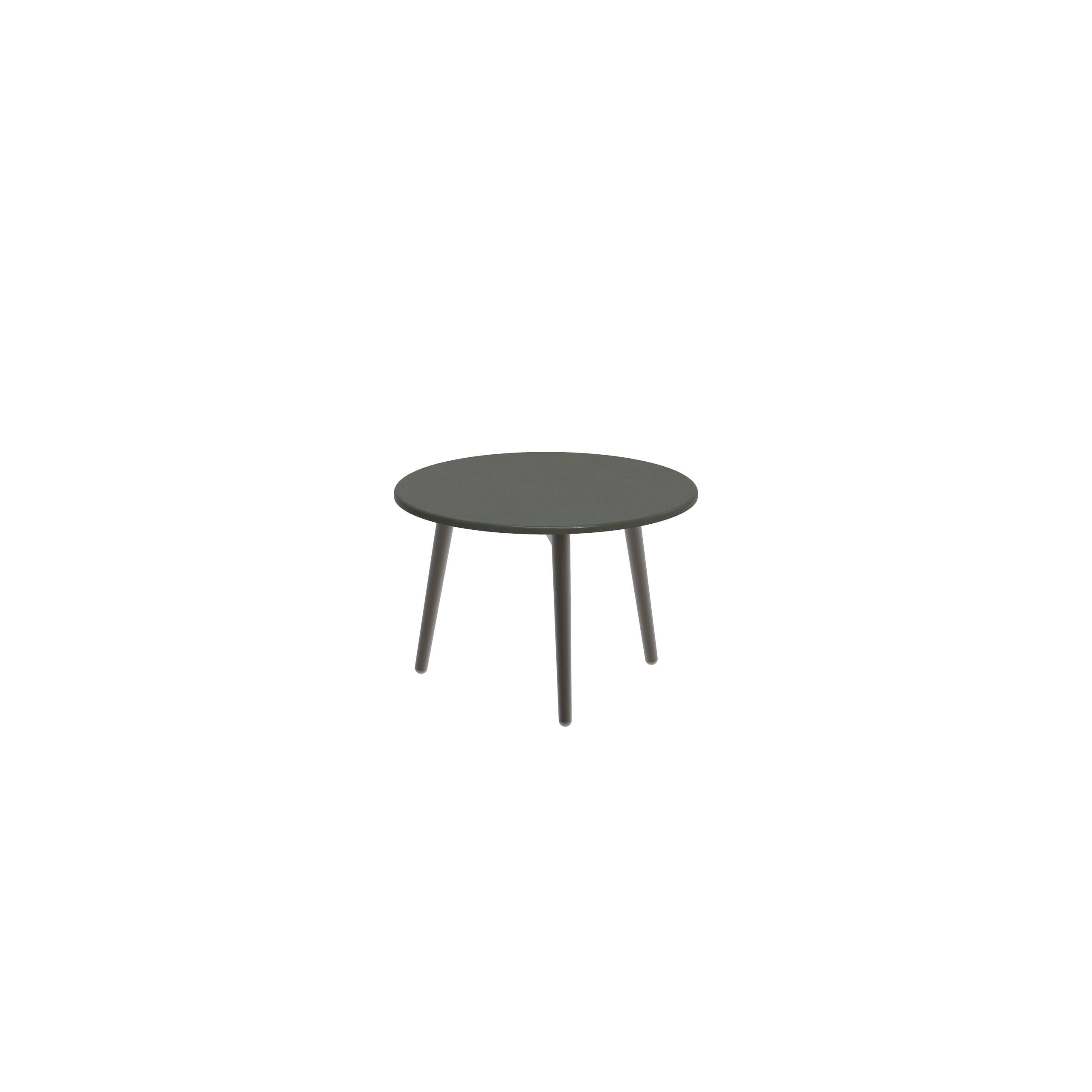 Styletto Side Table Ø40cm Bronze Lavastone Slate