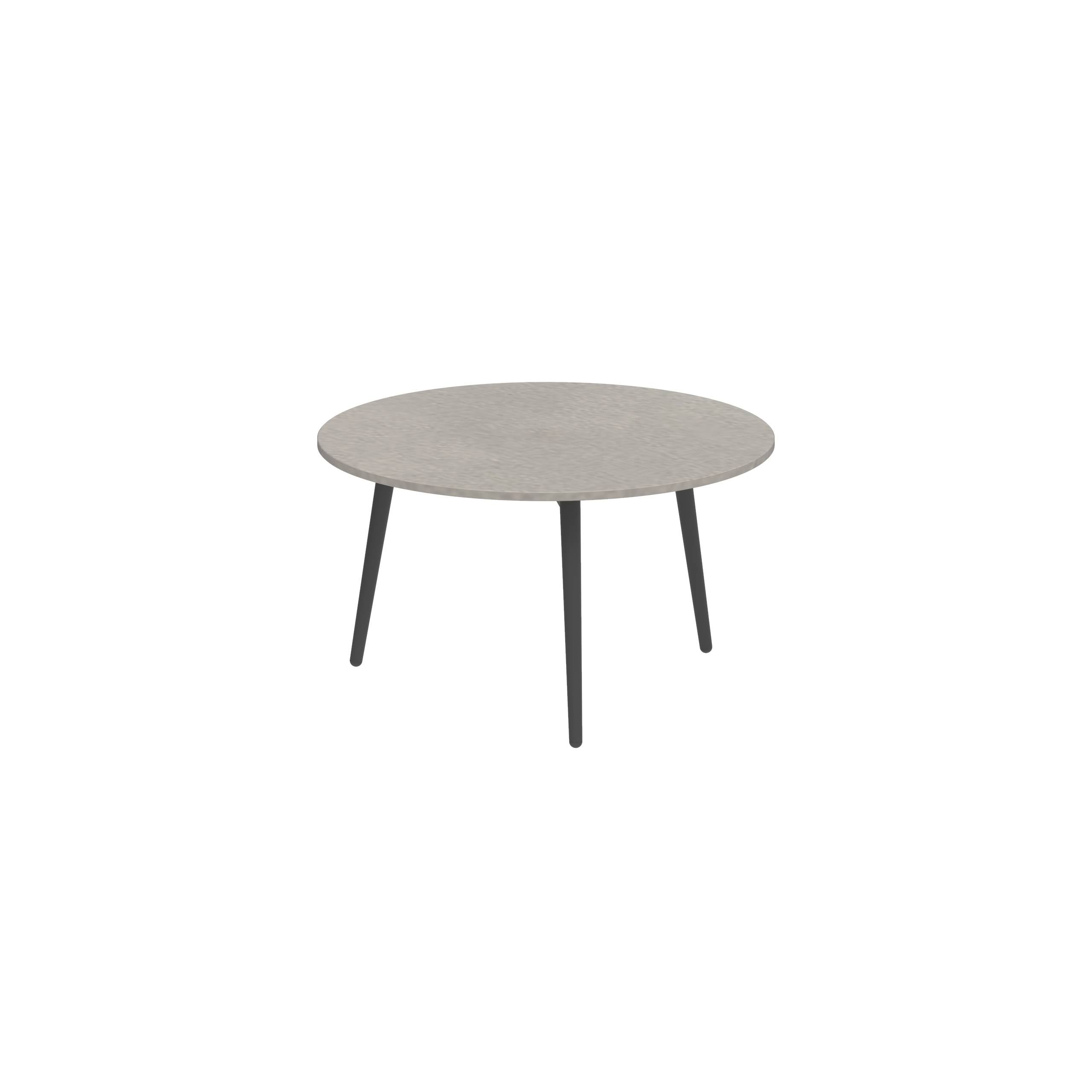 Styletto Side Table Ø60cm Anthracite Ceramic Top Cemento Luminoso