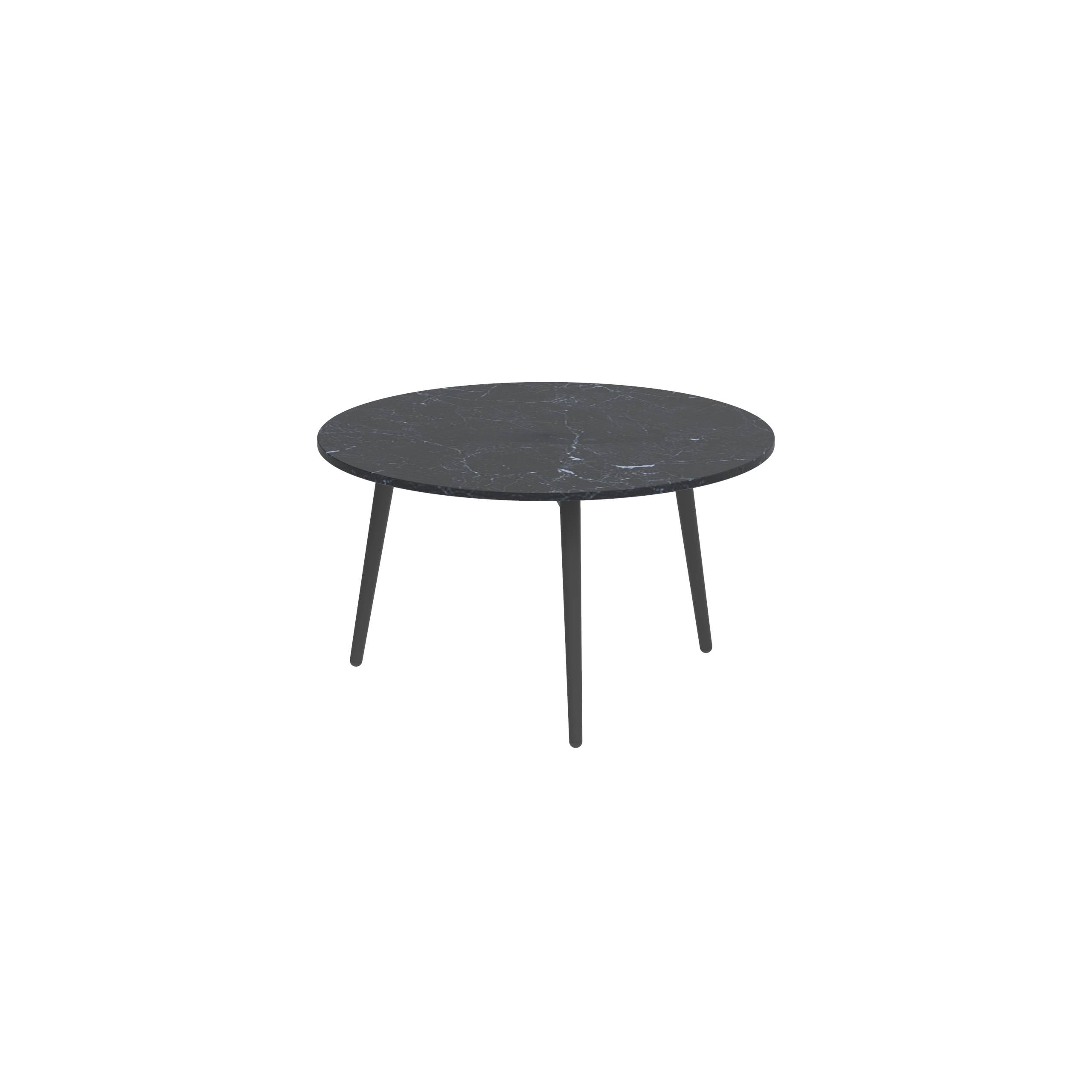 Styletto Side Table Ø60cm Anthracite Ceramic Top Nero Marquina