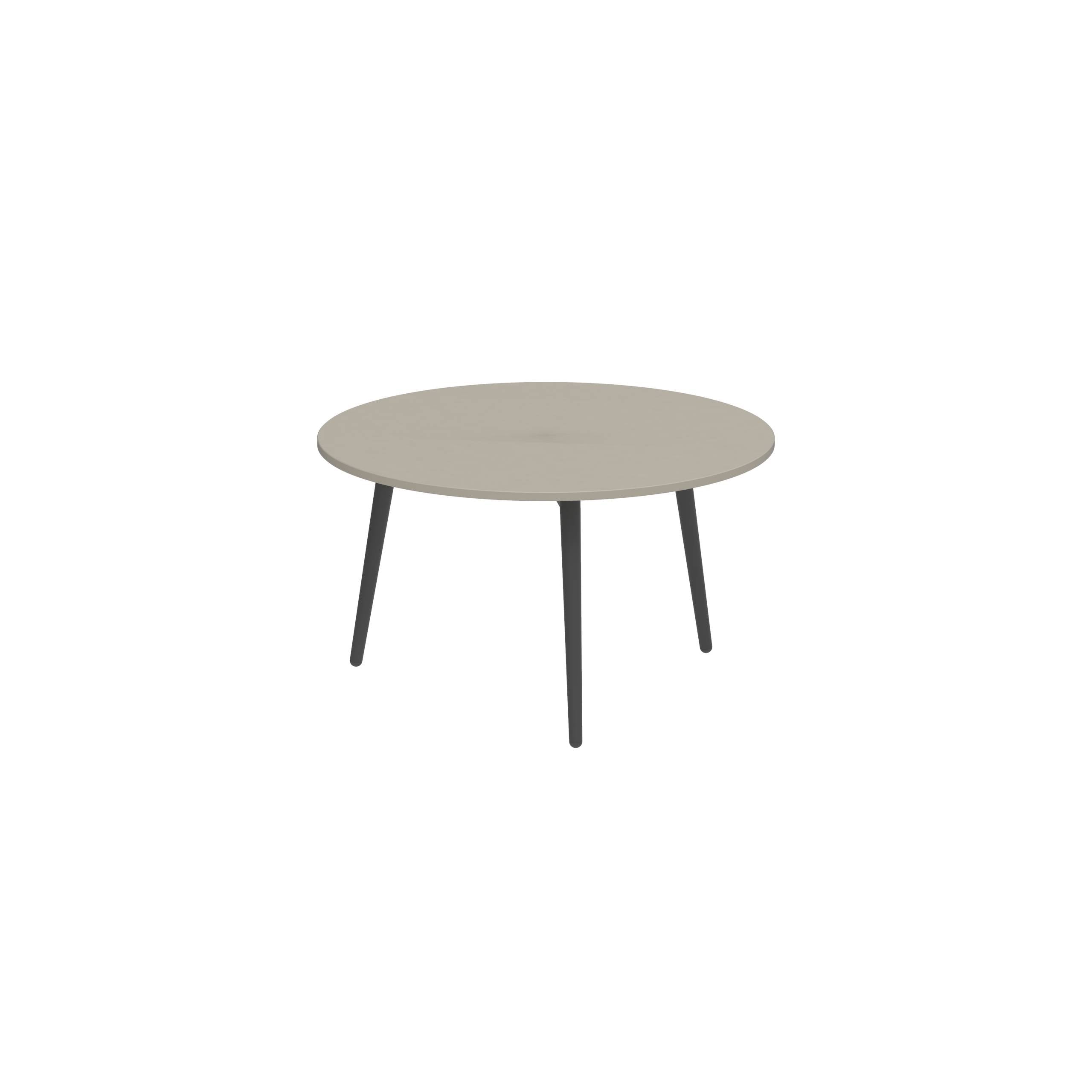 Styletto Side Table Ø60cm Anthracite Ceramic Top Pearl Grey