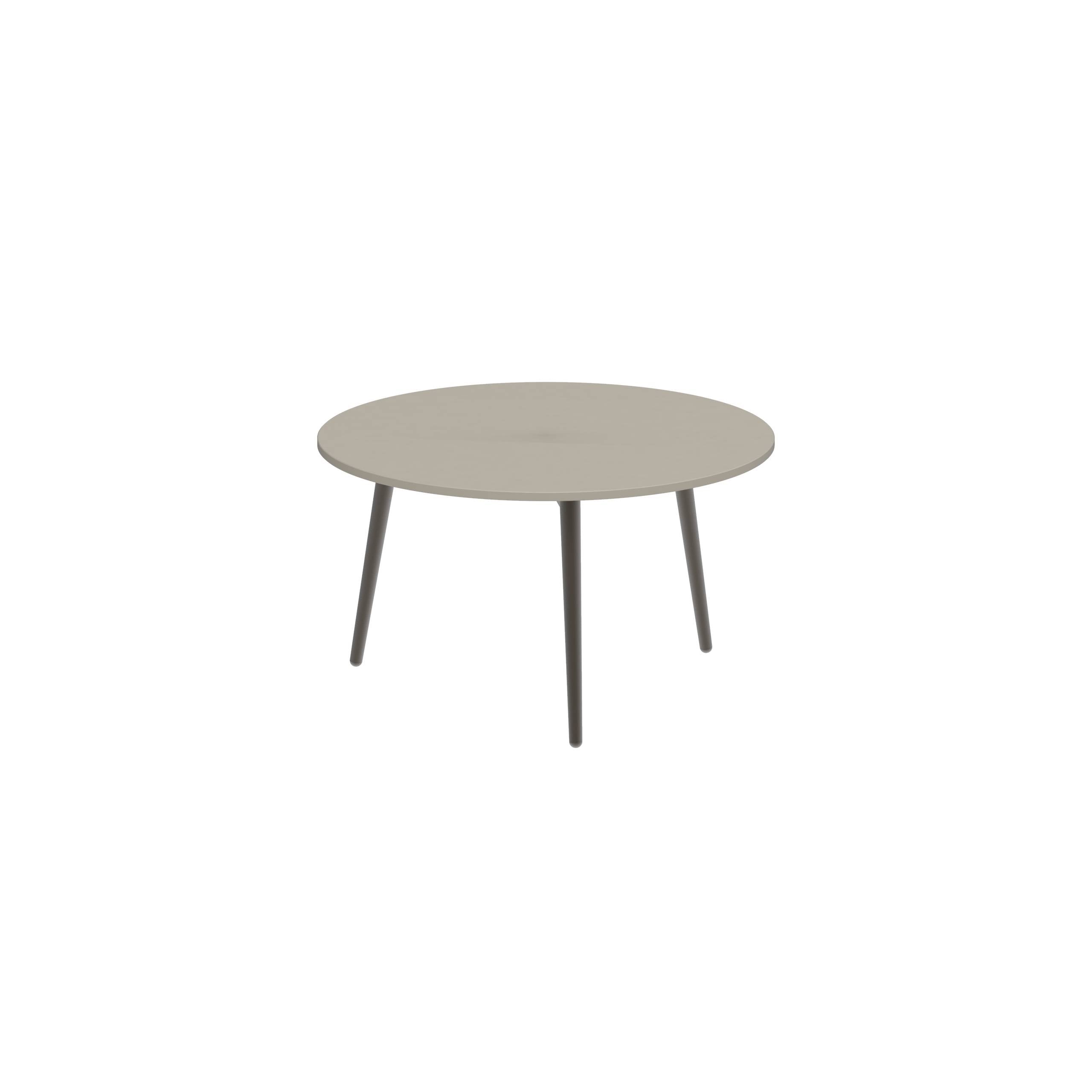 Styletto Side Table Ø60cm Brons Ceramic Top Pearl Grey