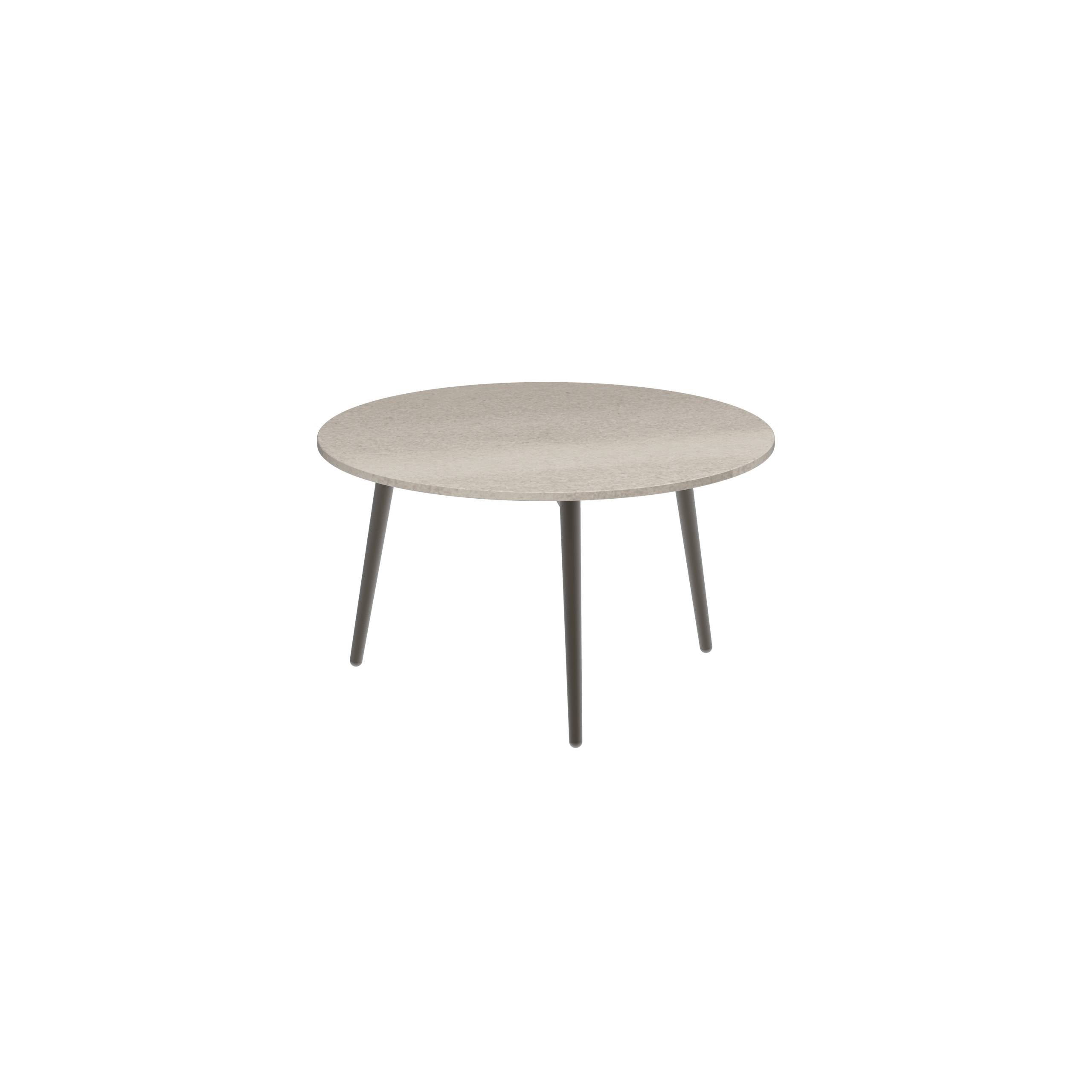 Styletto Side Table Ø60cm Brons Ceramic Top Taupe Grey