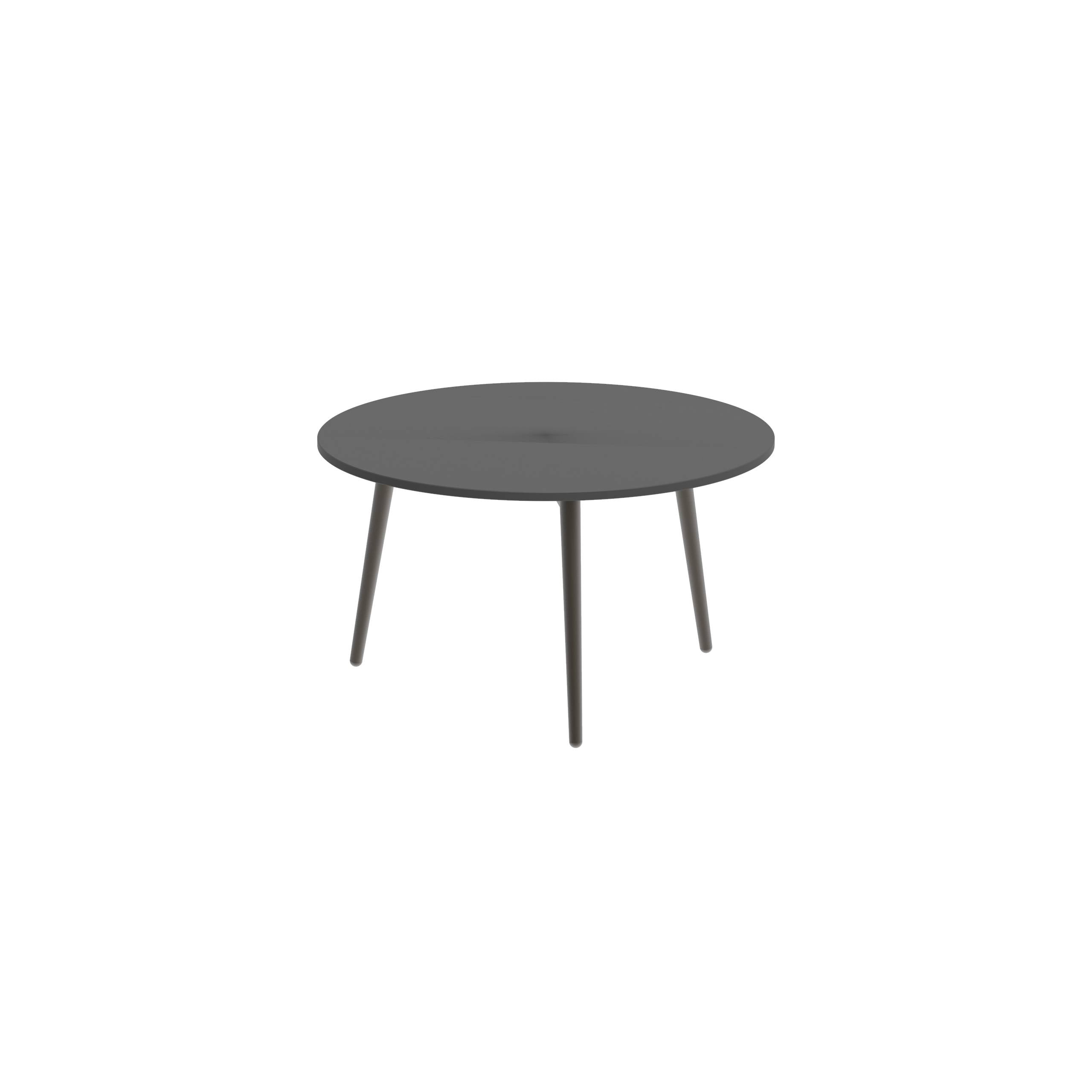 Styletto Side Table Ø60cm Brons Ceramic Top Black