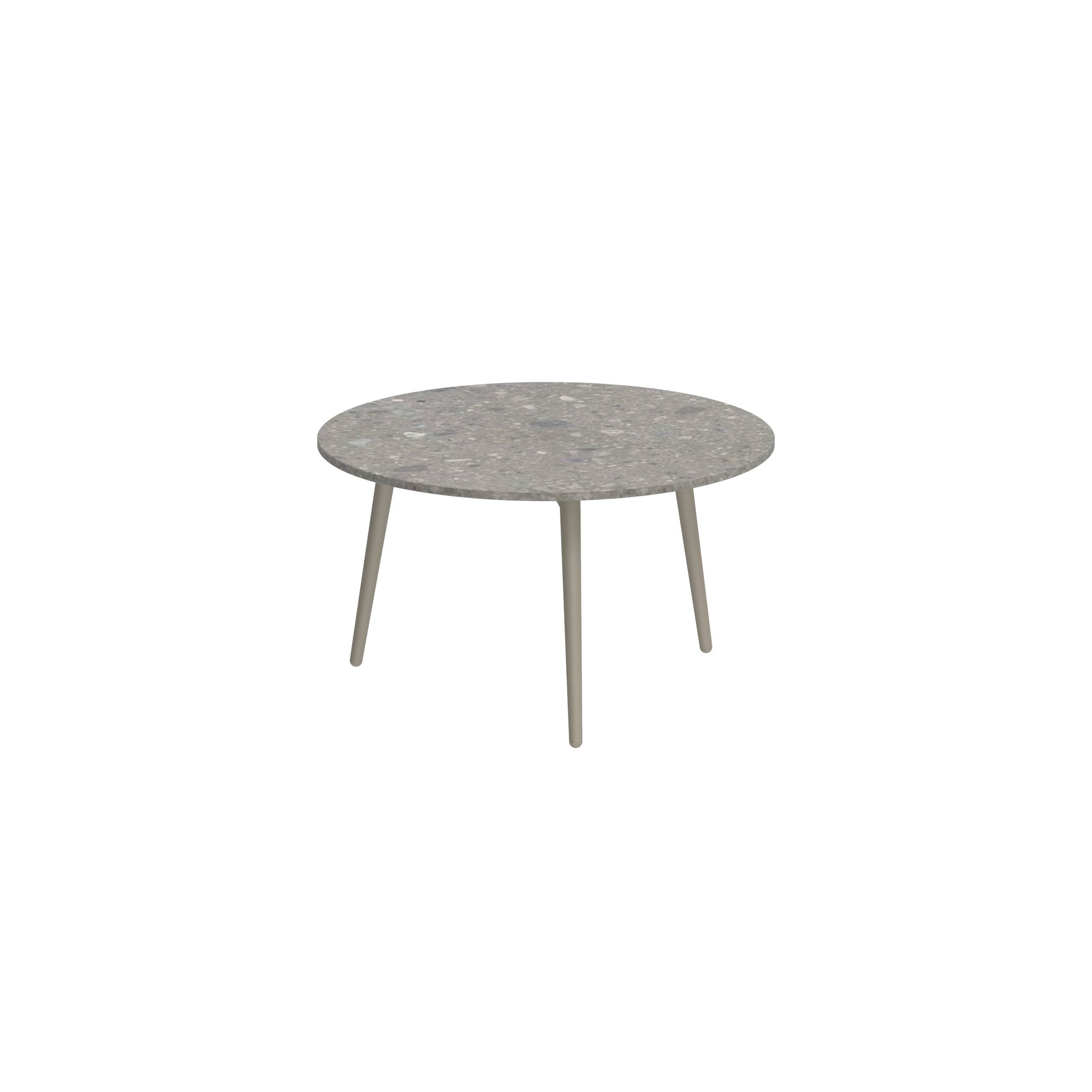 Styletto Side Table Ø60cm Sand Ceramic Top Ceppo Dolomitica