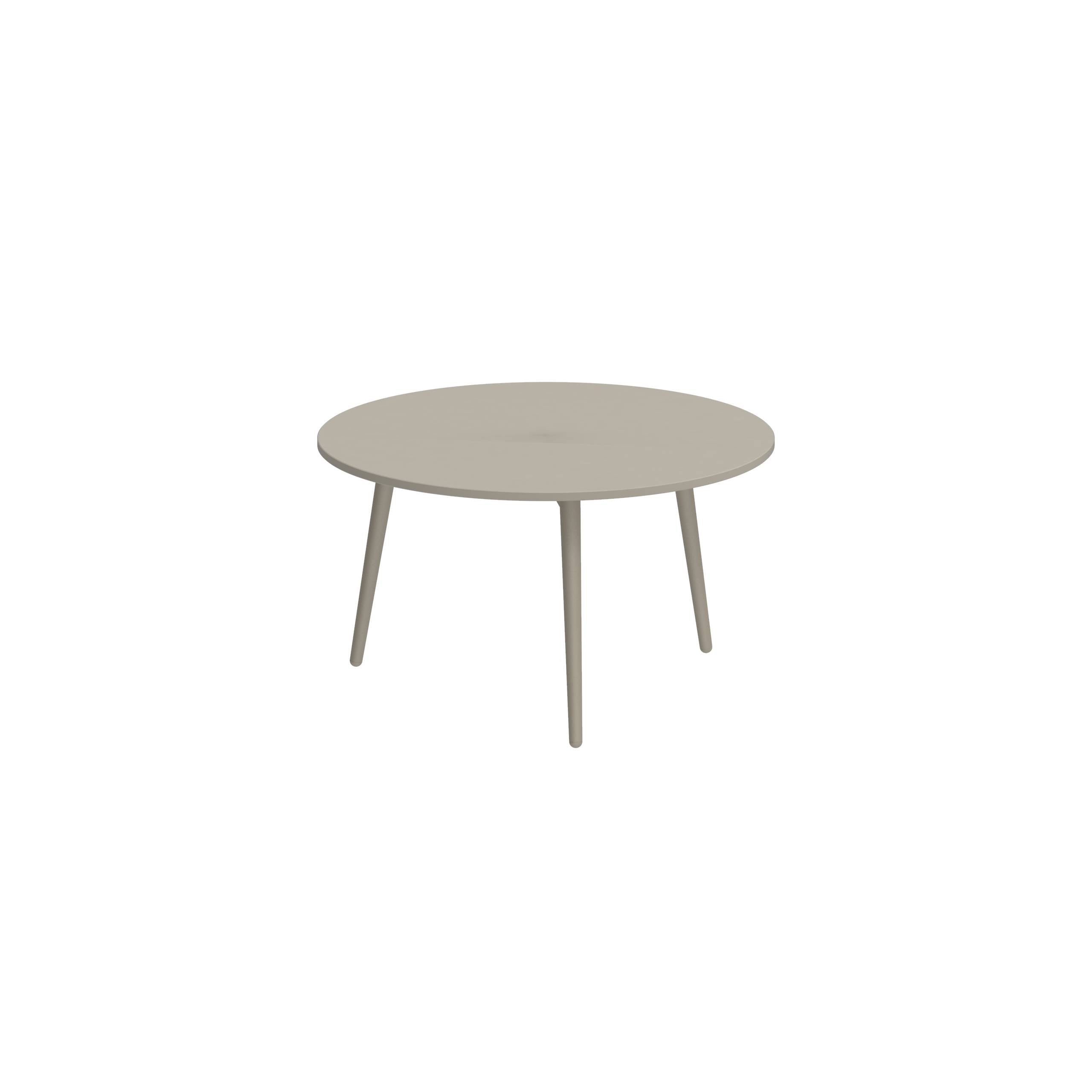 Styletto Side Table Ø60cm Sand Ceramic Top Pearl Grey