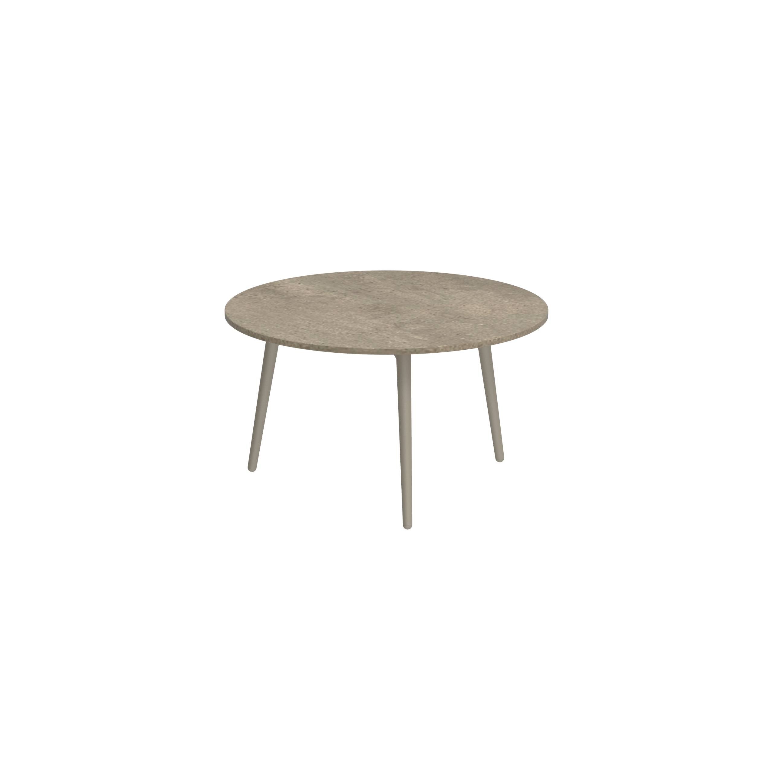 Styletto Side Table Ø60cm Sand Ceramic Top Terra Sabbia