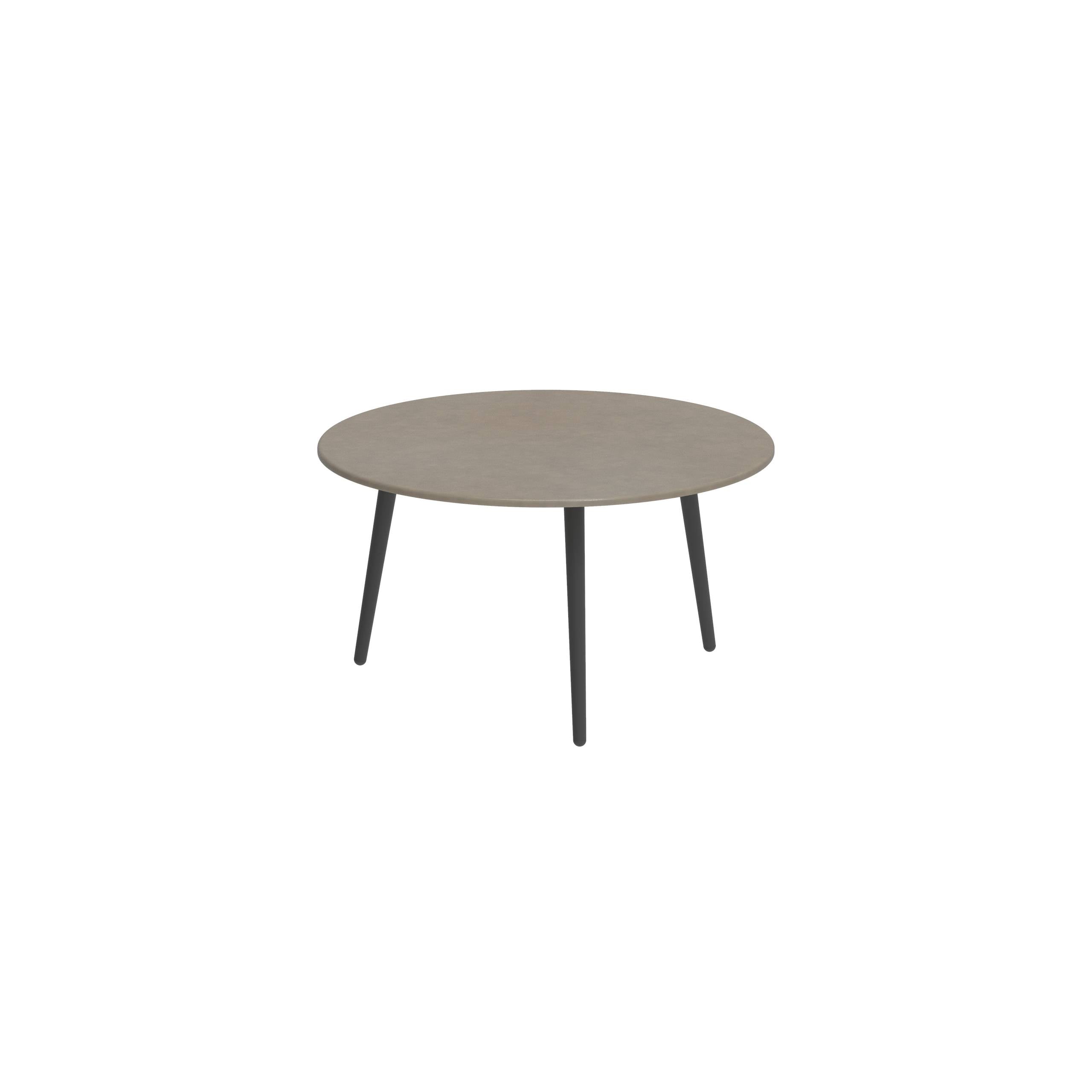 Styletto Side Table Ø60cm Anthracite Lavastone Moon