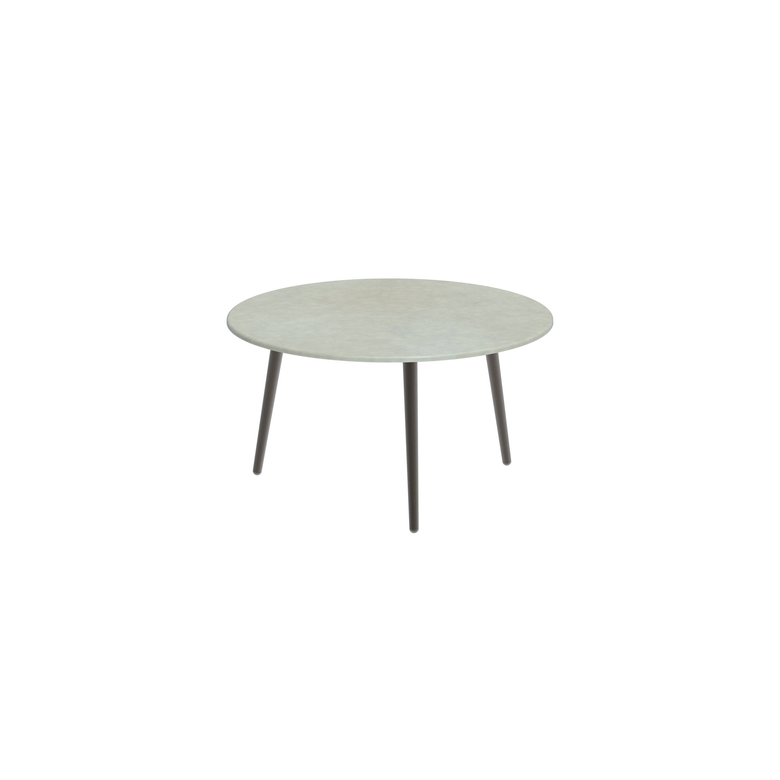 Styletto Side Table Ø60cm Bronze Lavastone Jade