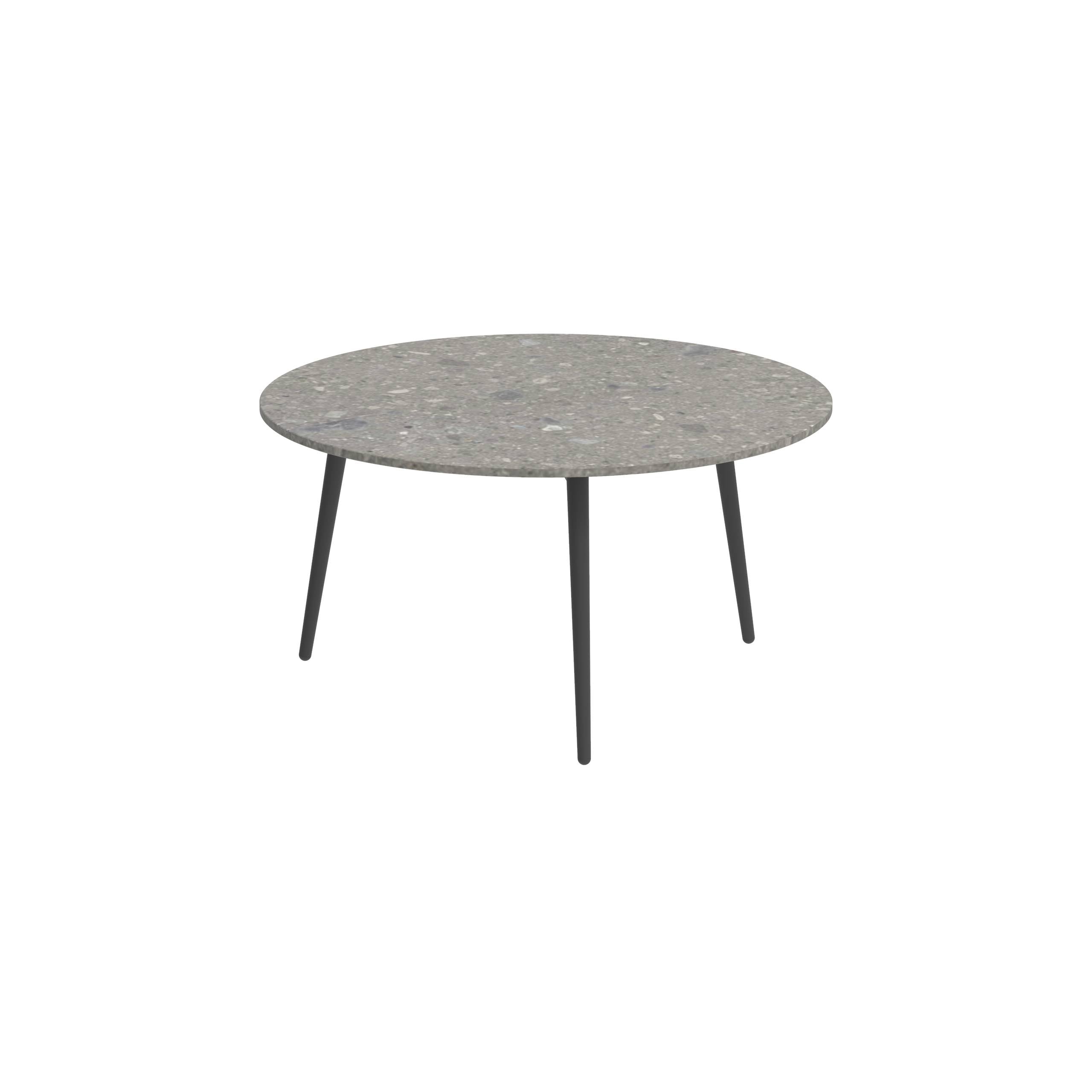 Styletto Side Table Ø75cm Anthracite Ceramic Top Ceppo Dolomitica