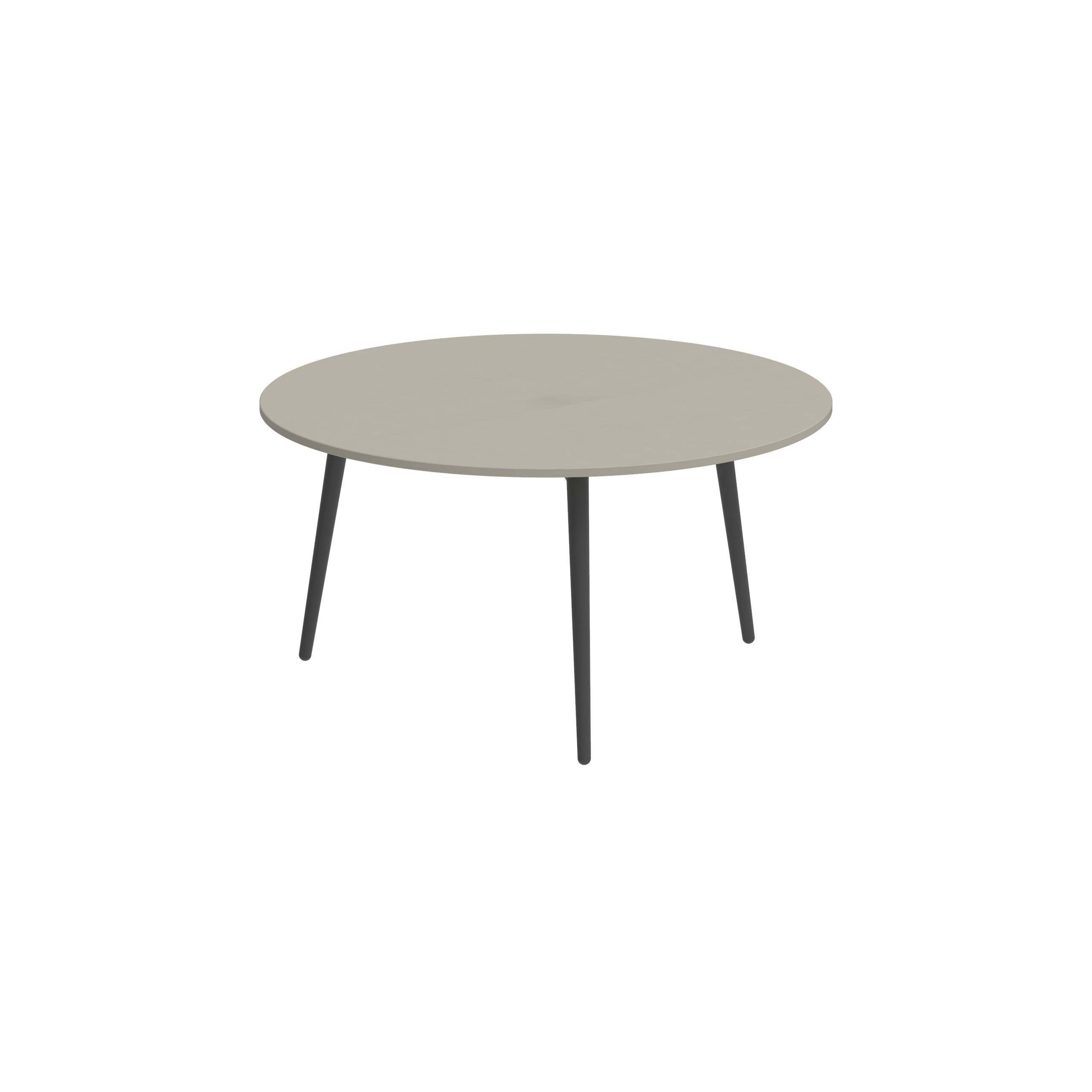 Styletto Side Table Ø75cm Anthracite Ceramic Top Pearl Grey