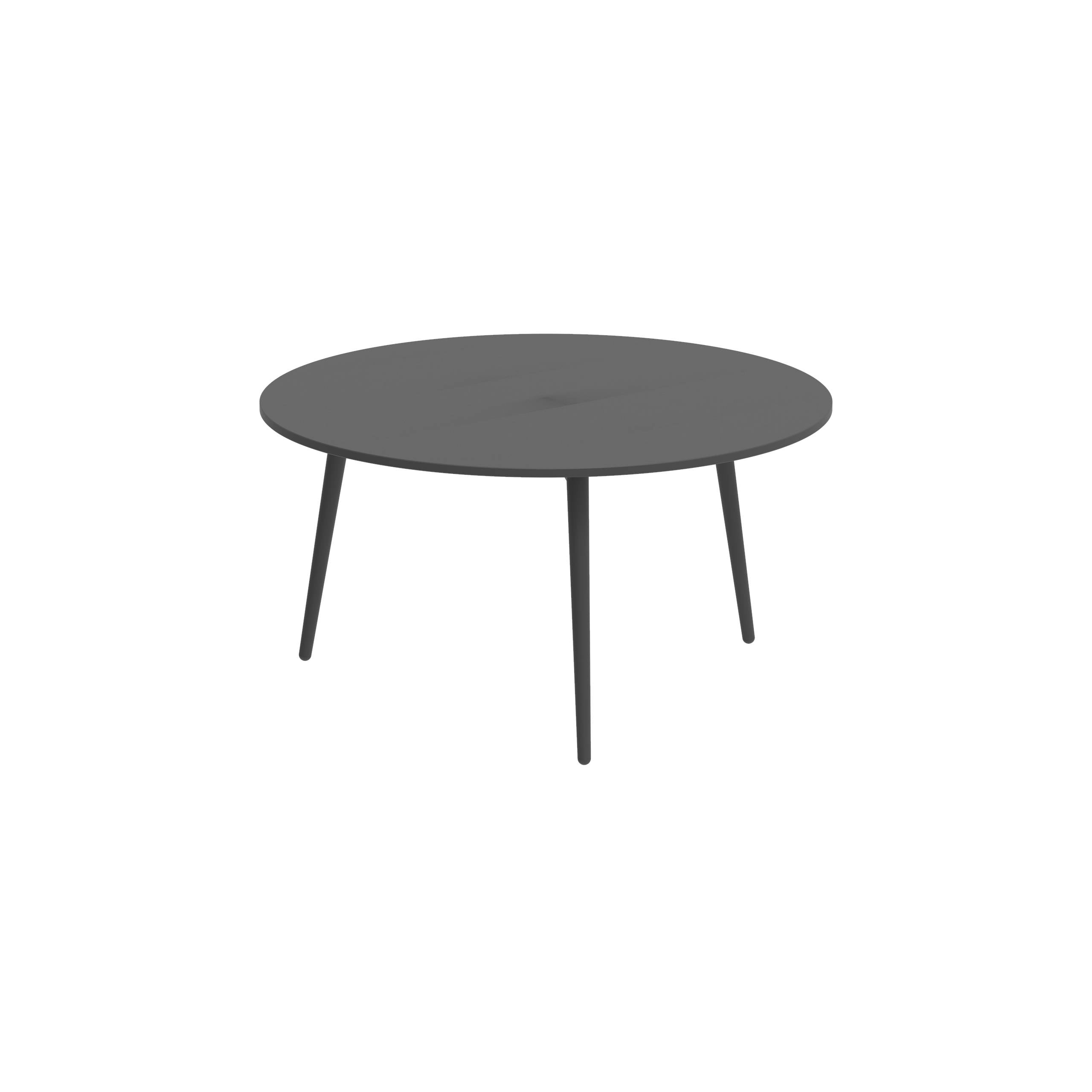 Styletto Side Table Ø75cm Anthracite Ceramic Top Black