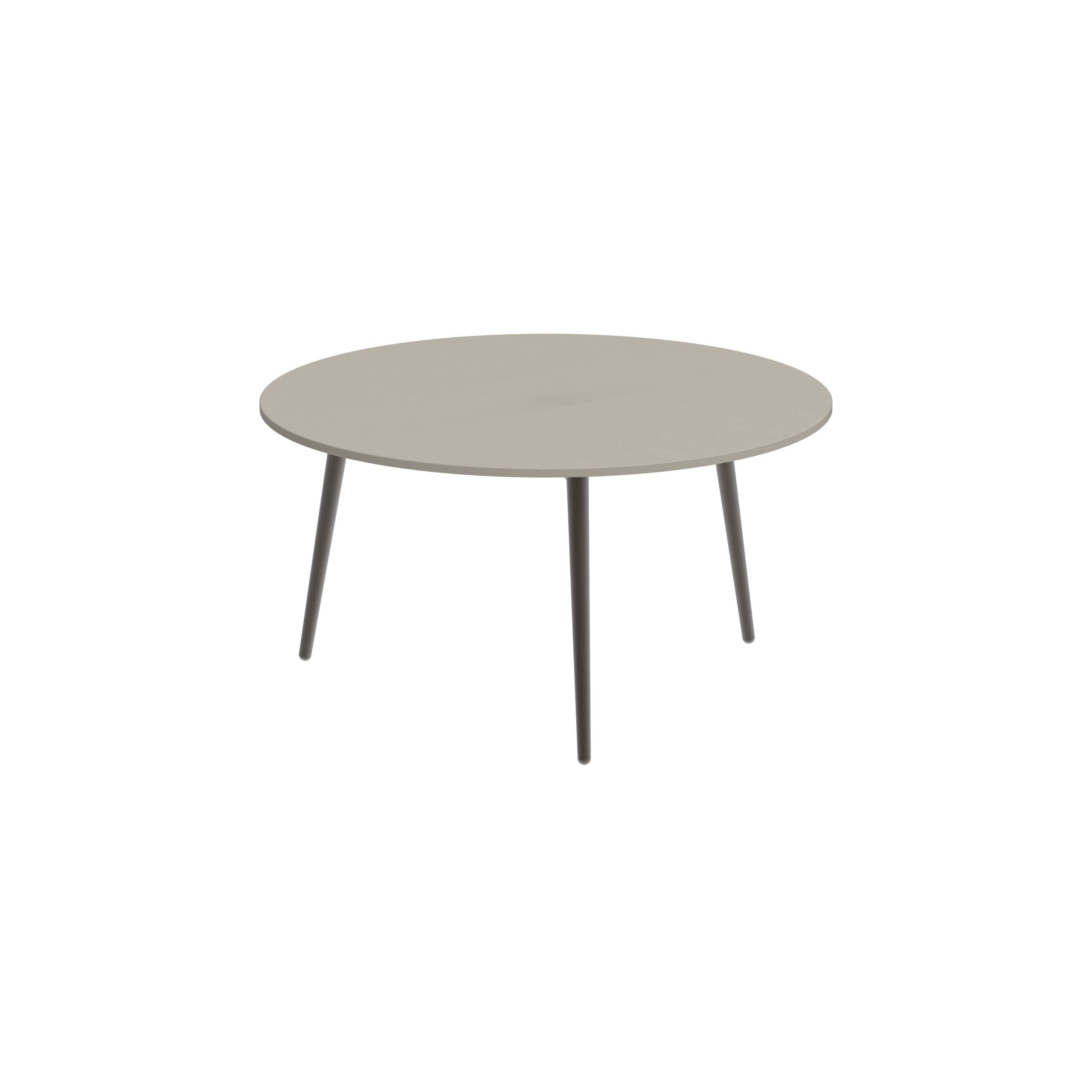 Styletto Side Table Ø75cm Bronze Ceramic Top Pearl Grey