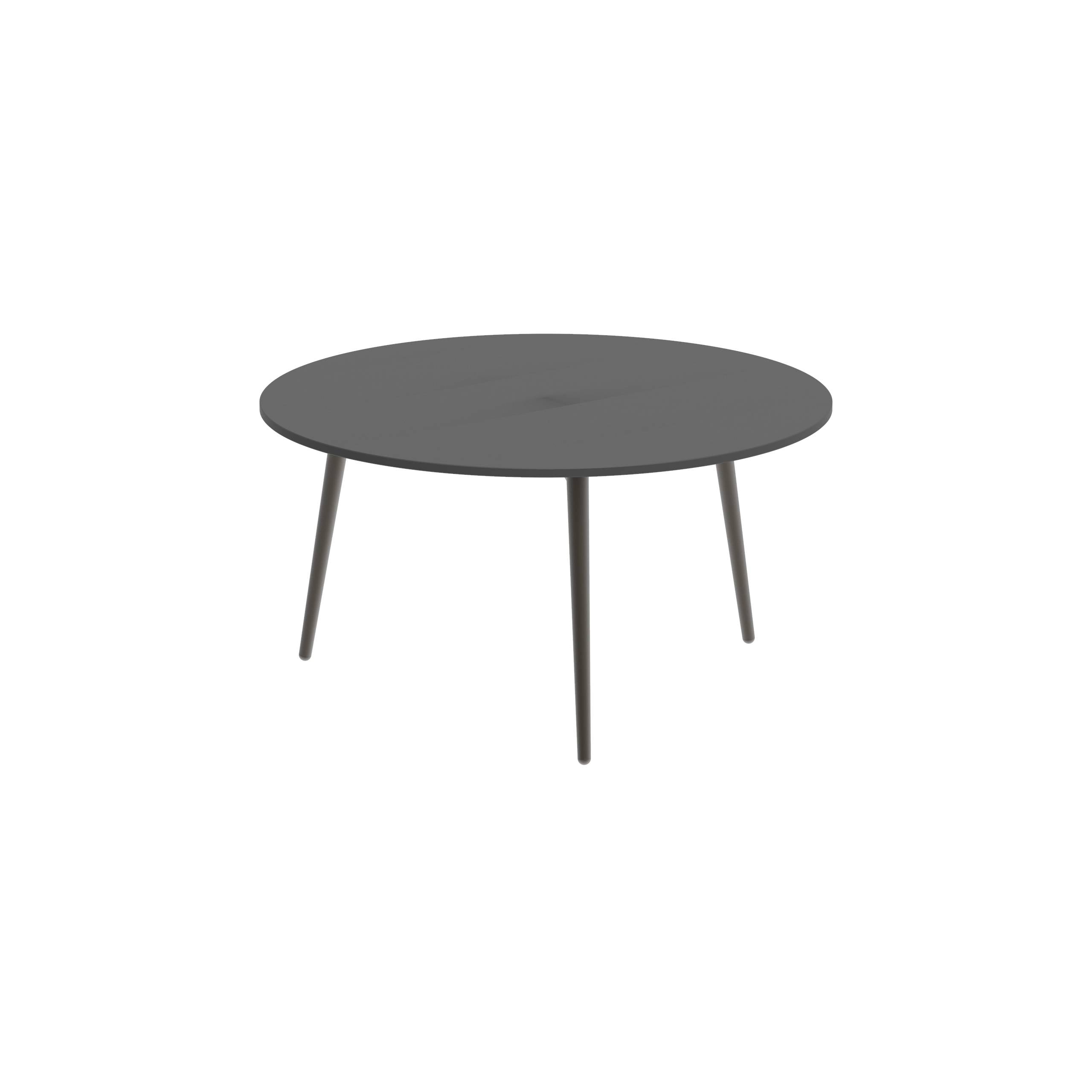 Styletto Side Table Ø75cm Bronze Ceramic Top Black