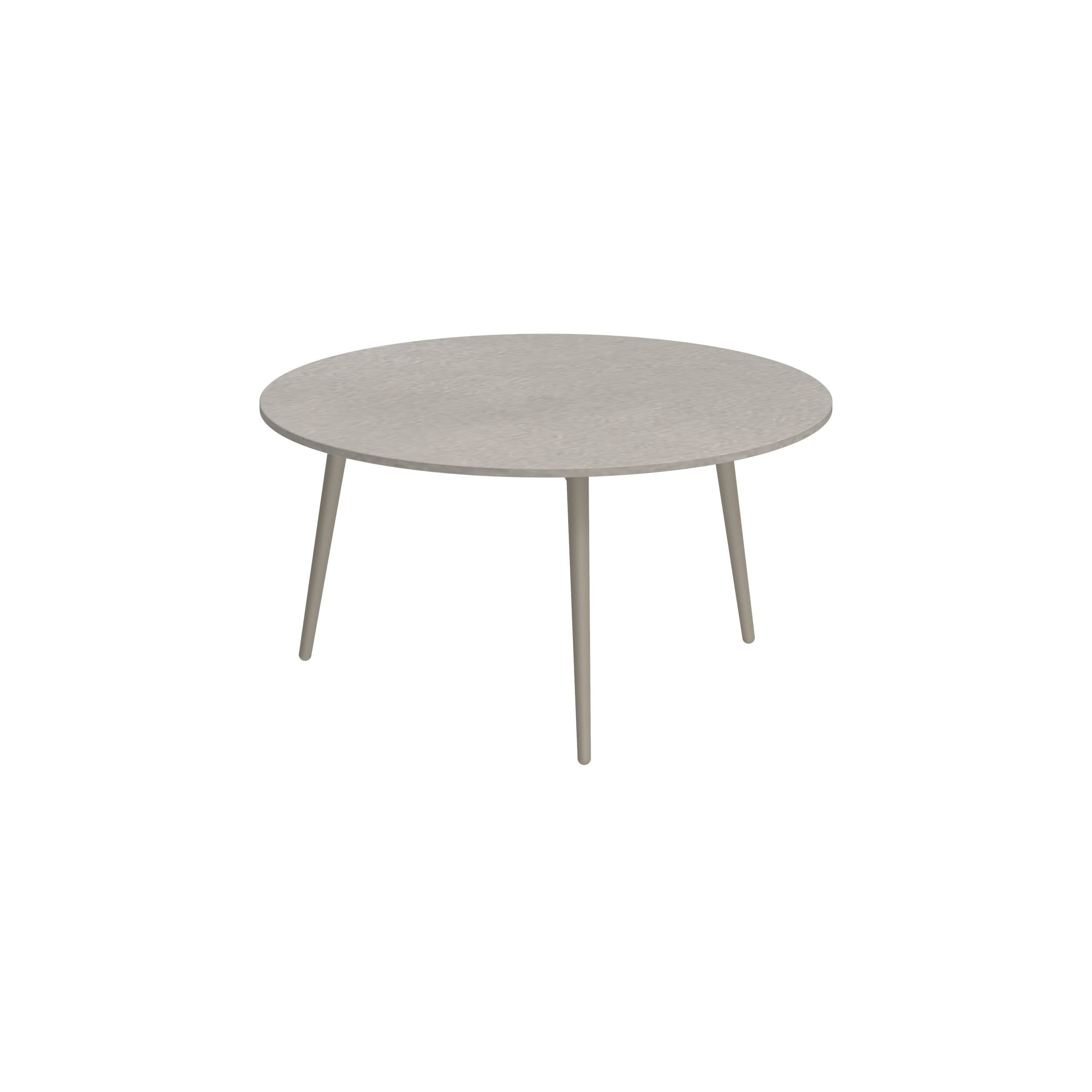 Styletto Side Table Ø75cm Sand Ceramic Top Cemento Luminoso