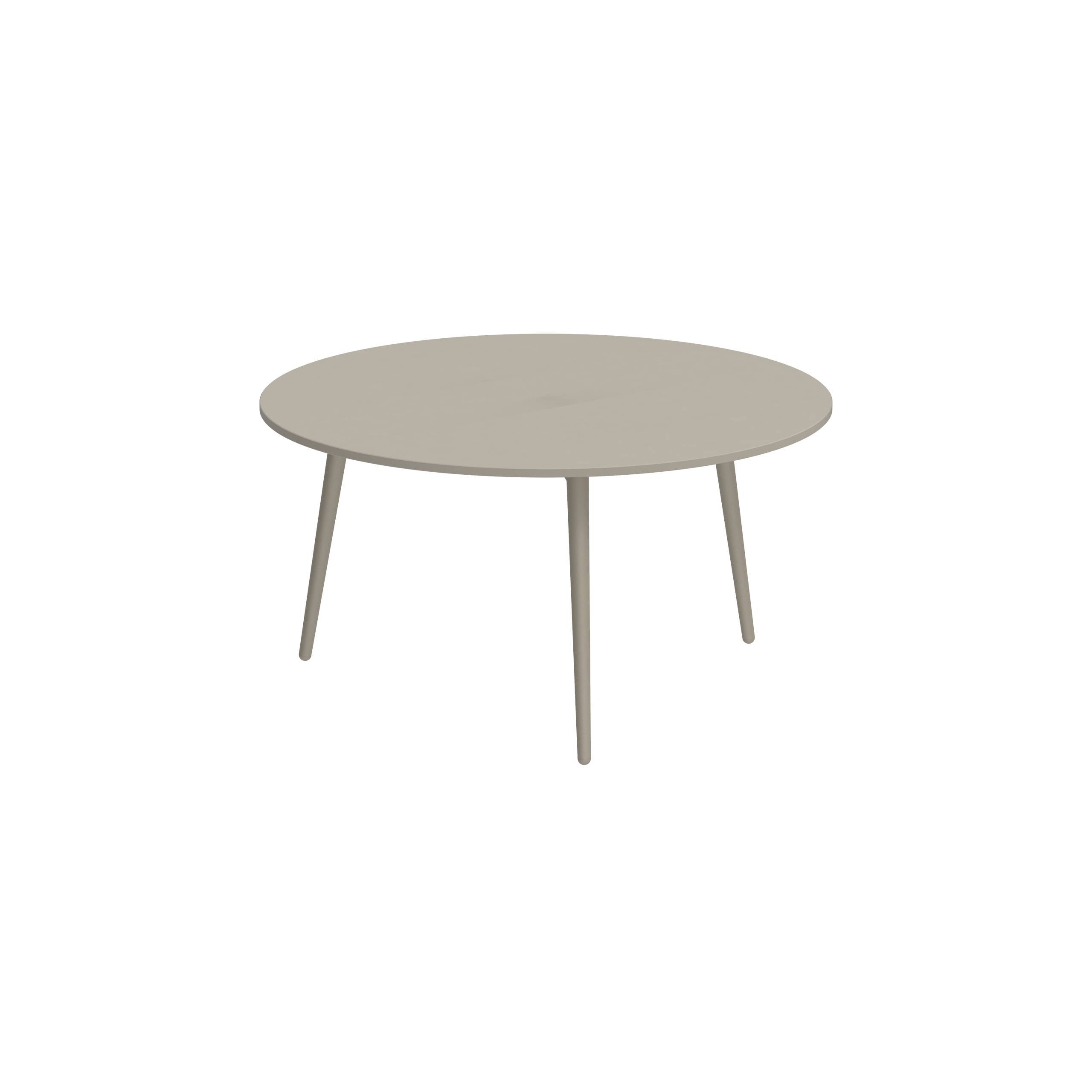 Styletto Side Table Ø75cm Sand Ceramic Top Pearl Grey