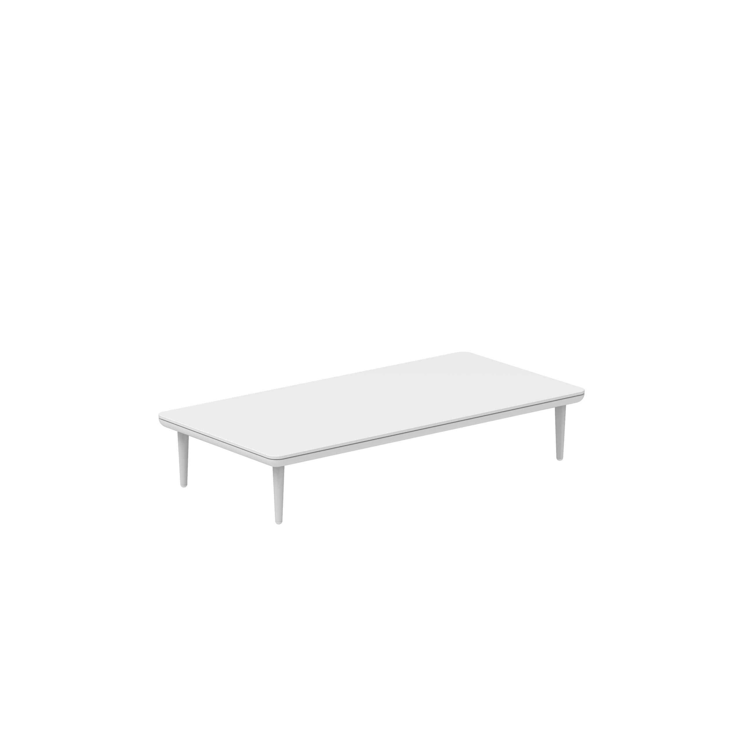 Styletto Lounge 140 Table White Ceramic Top White