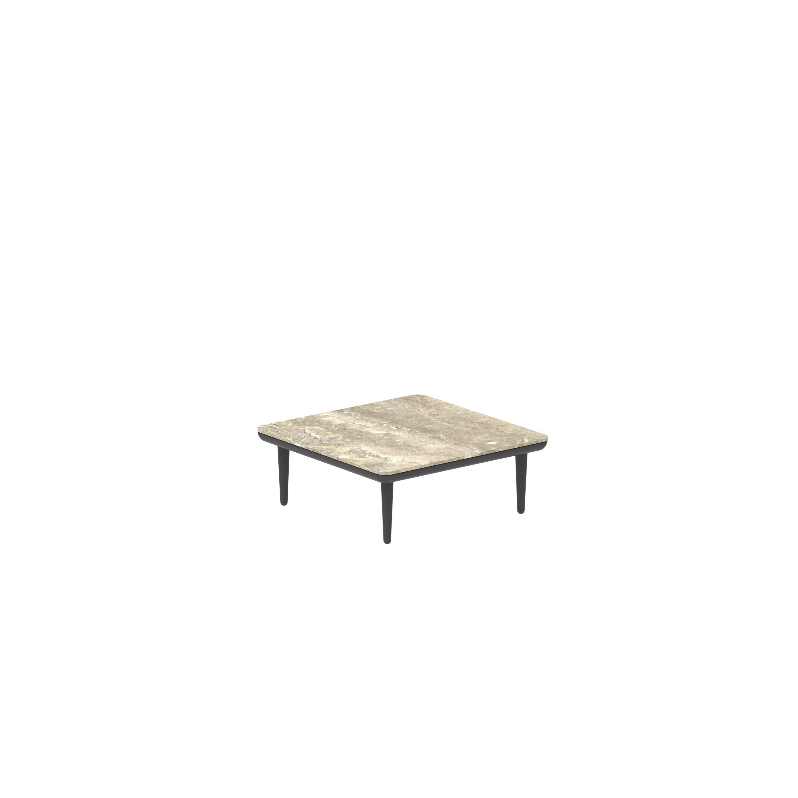 Styletto Lounge 70 Table Anthracite Ceramic Top Travertino