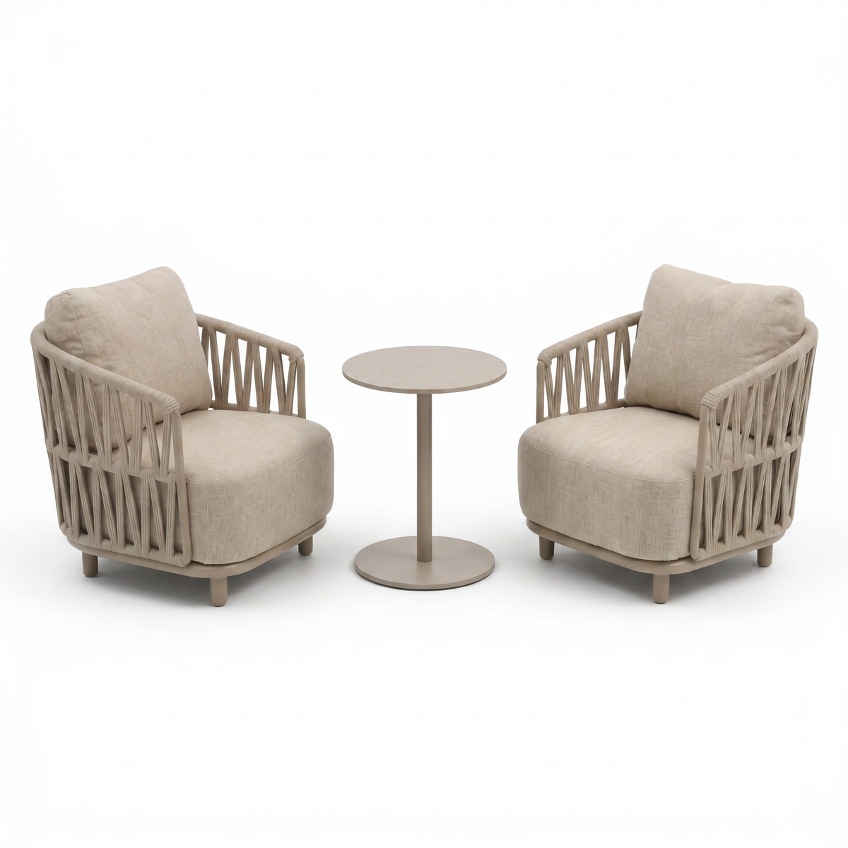 4 Seasons Outdoor Santino 2 Seat 60cm Round Ceramic Bistro Table