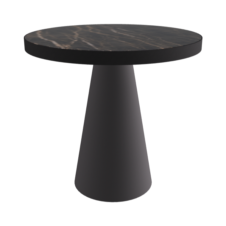 Diameter 79 x Height 75 cm_Glossy Portoro_Graphite Embossed_Black Embossed