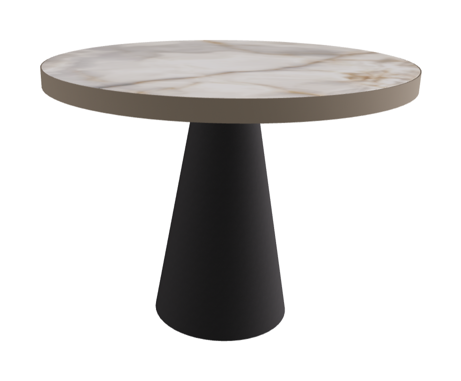 Diameter 99 x Height 75 cm_Alabastro_Black Embossed_Titanium Embossed