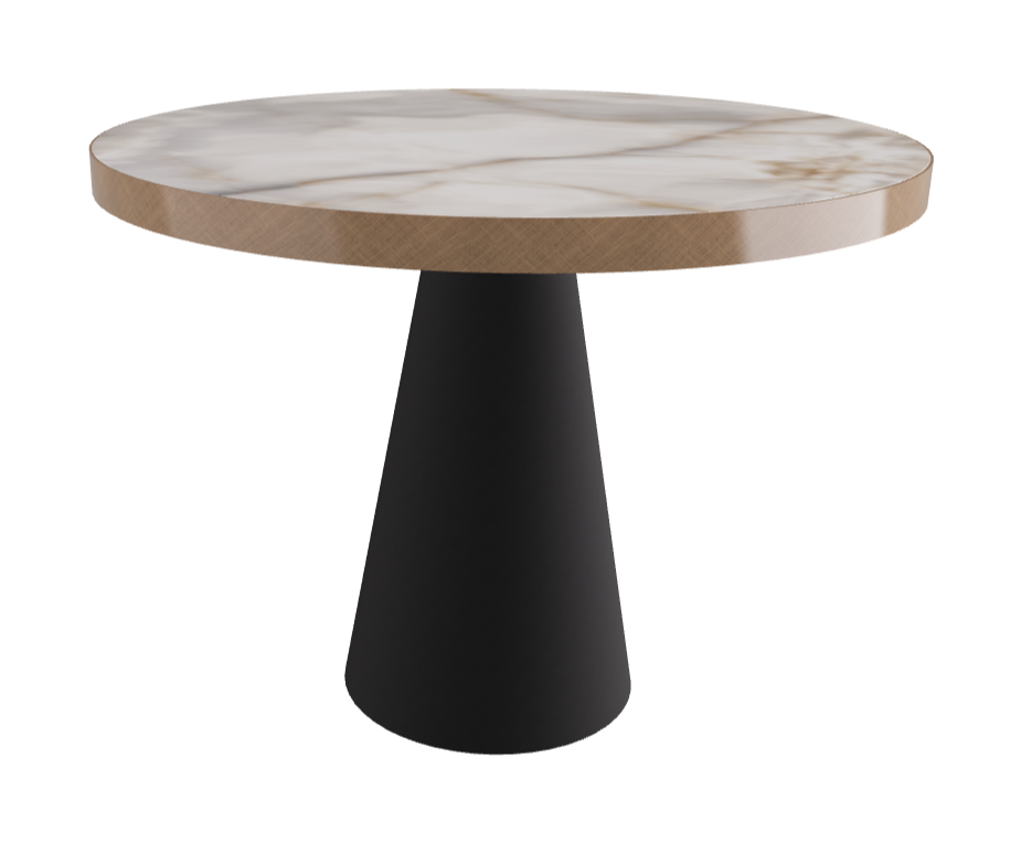 Diameter 99 x Height 75 cm_Alabastro_Black Embossed_Brushed Bronze