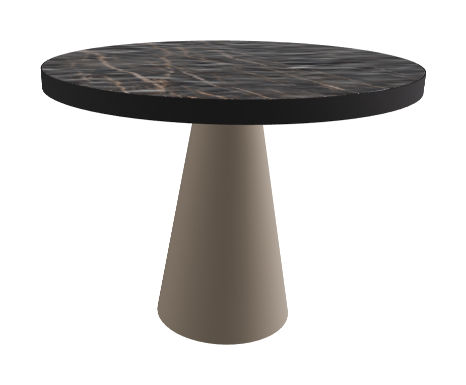 Diameter 99 x Height 75 cm_Matt Portoro_Titanium Embossed_Black Embossed