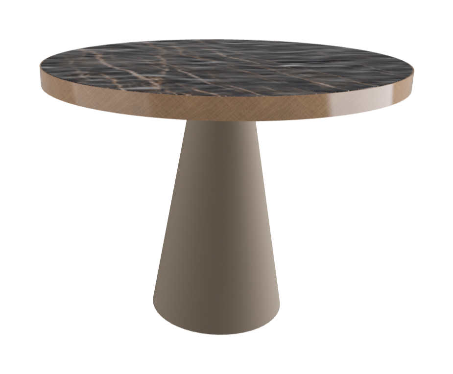 Diameter 99 x Height 75 cm_Matt Portoro_Titanium Embossed_Brushed Bronze