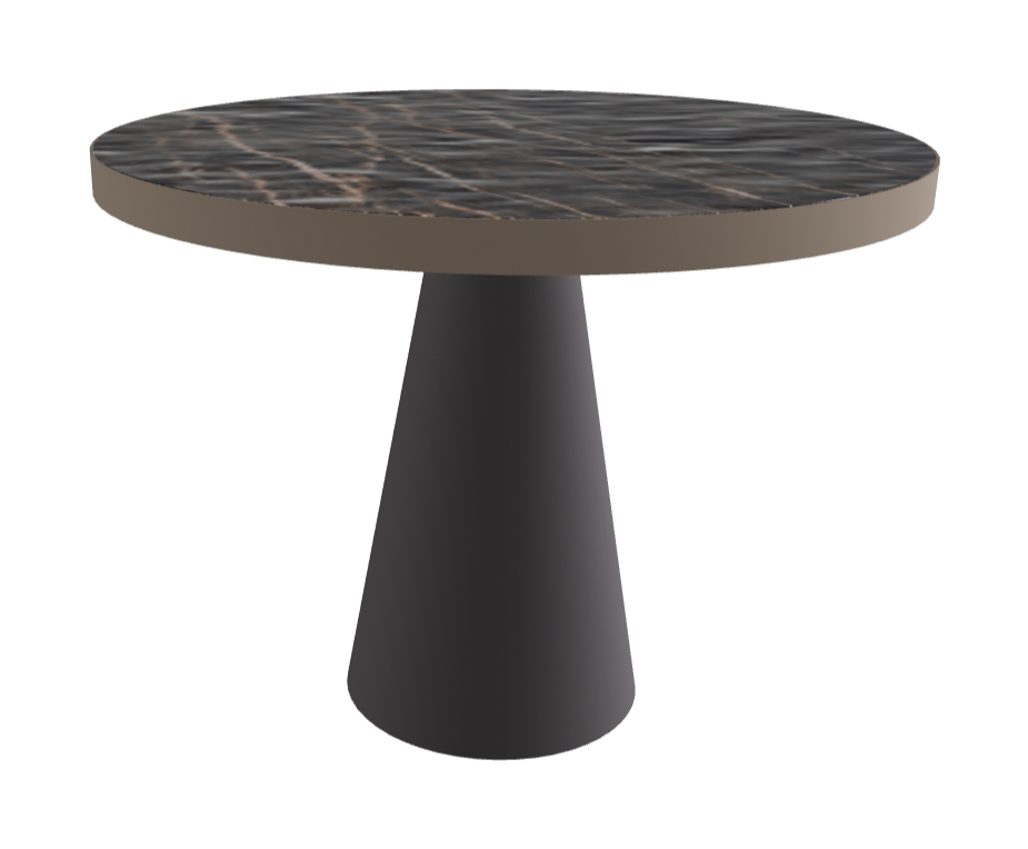 Diameter 99 x Height 75 cm_Matt Portoro_Graphite Embossed_Titanium Embossed