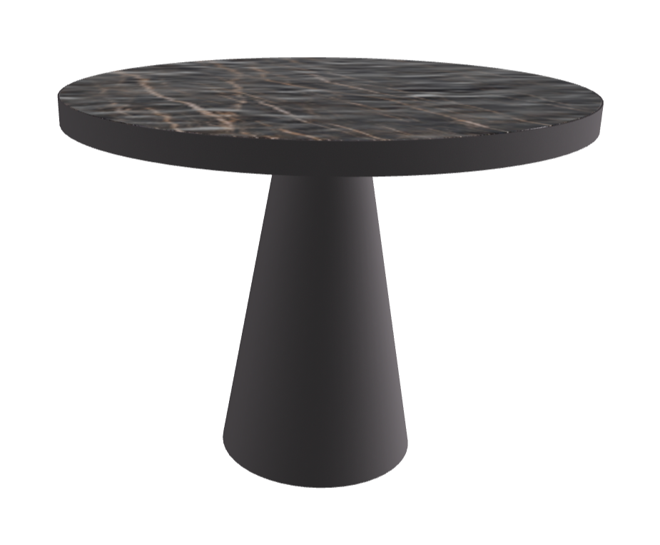 Diameter 99 x Height 75 cm_Matt Portoro_Graphite Embossed_Graphite Embossed