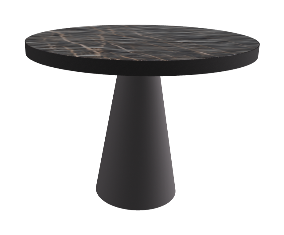 Diameter 99 x Height 75 cm_Matt Portoro_Graphite Embossed_Black Embossed