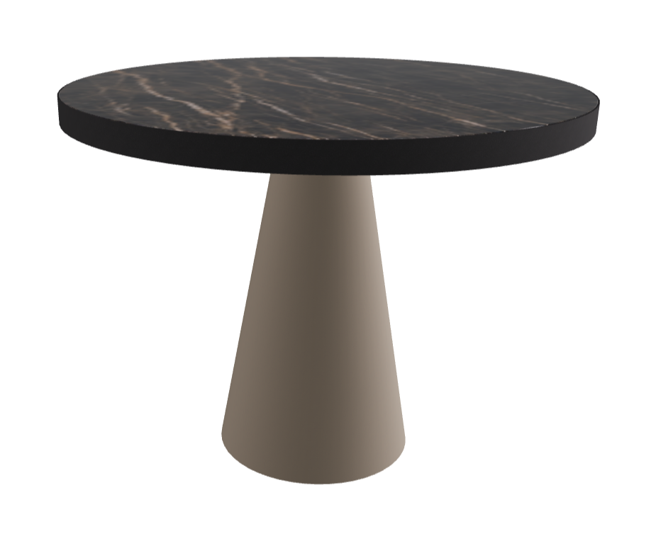 Diameter 99 x Height 75 cm_Glossy Portoro_Titanium Embossed_Black Embossed