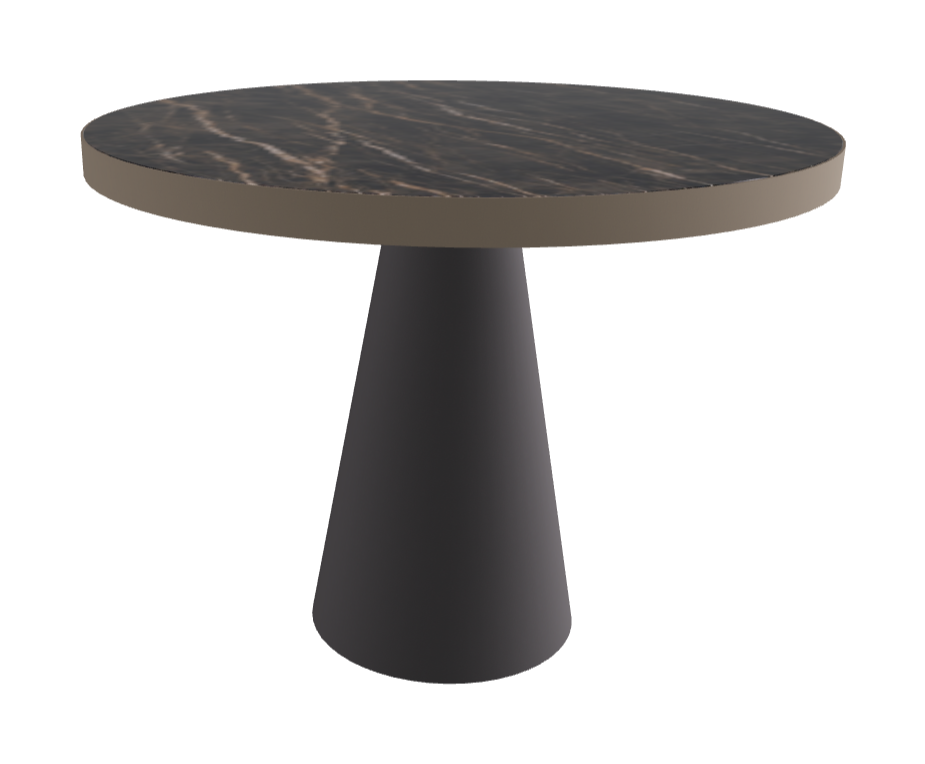 Diameter 99 x Height 75 cm_Glossy Portoro_Graphite Embossed_Titanium Embossed