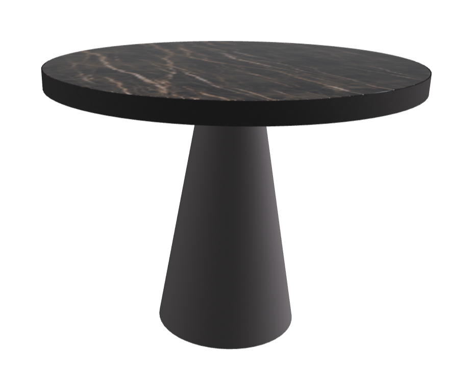 Diameter 99 x Height 75 cm_Glossy Portoro_Graphite Embossed_Black Embossed