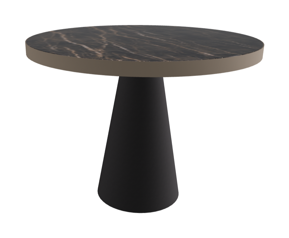 Diameter 99 x Height 75 cm_Glossy Portoro_Black Embossed_Titanium Embossed