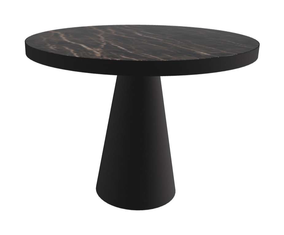 Diameter 99 x Height 75 cm_Glossy Portoro_Black Embossed_Black Embossed