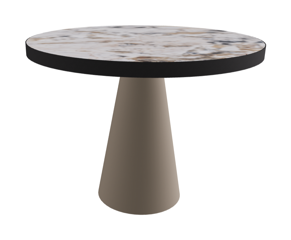 Diameter 99 x Height 75 cm_Makalu_Titanium Embossed_Black Embossed