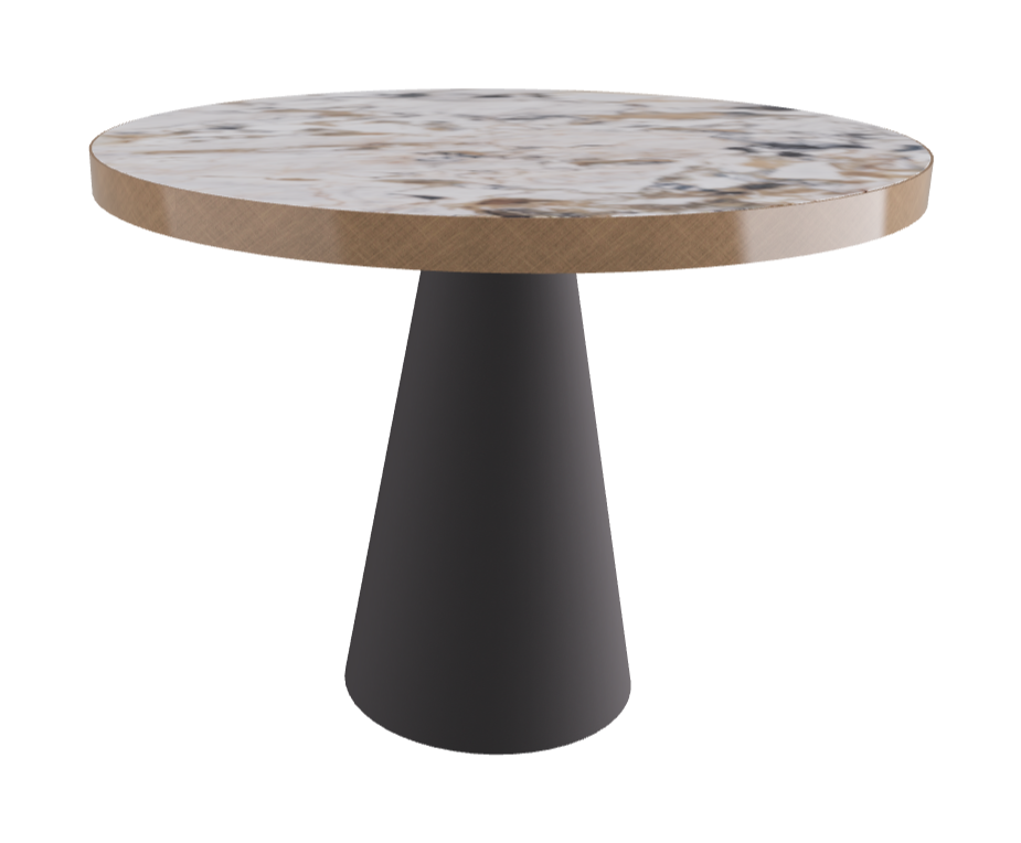 Diameter 99 x Height 75 cm_Makalu_Graphite Embossed_Brushed Bronze