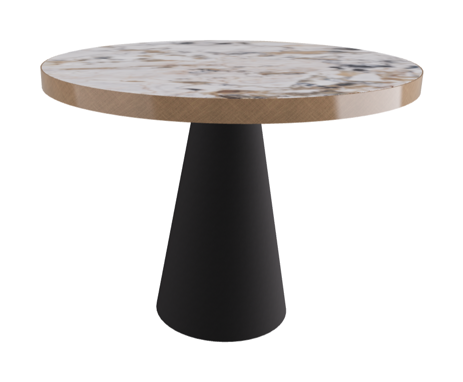 Diameter 99 x Height 75 cm_Makalu_Black Embossed_Brushed Bronze