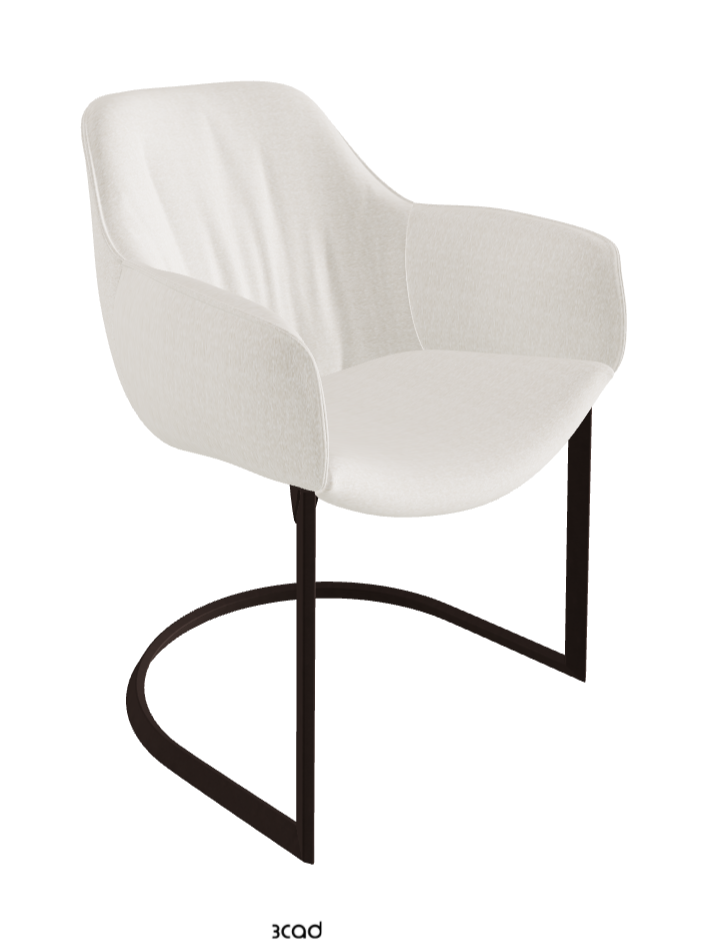 Scarlett Cantilever Dining Armchair_Bronze Embossed_Fabric_B241