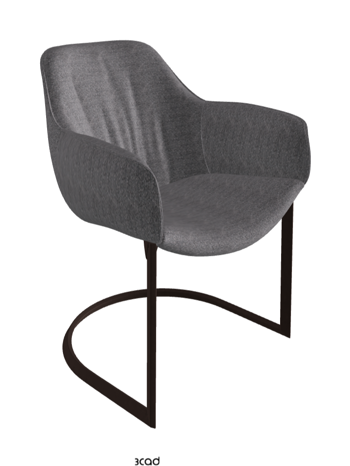 Scarlett Cantilever Dining Armchair_Bronze Embossed_Fabric_B244