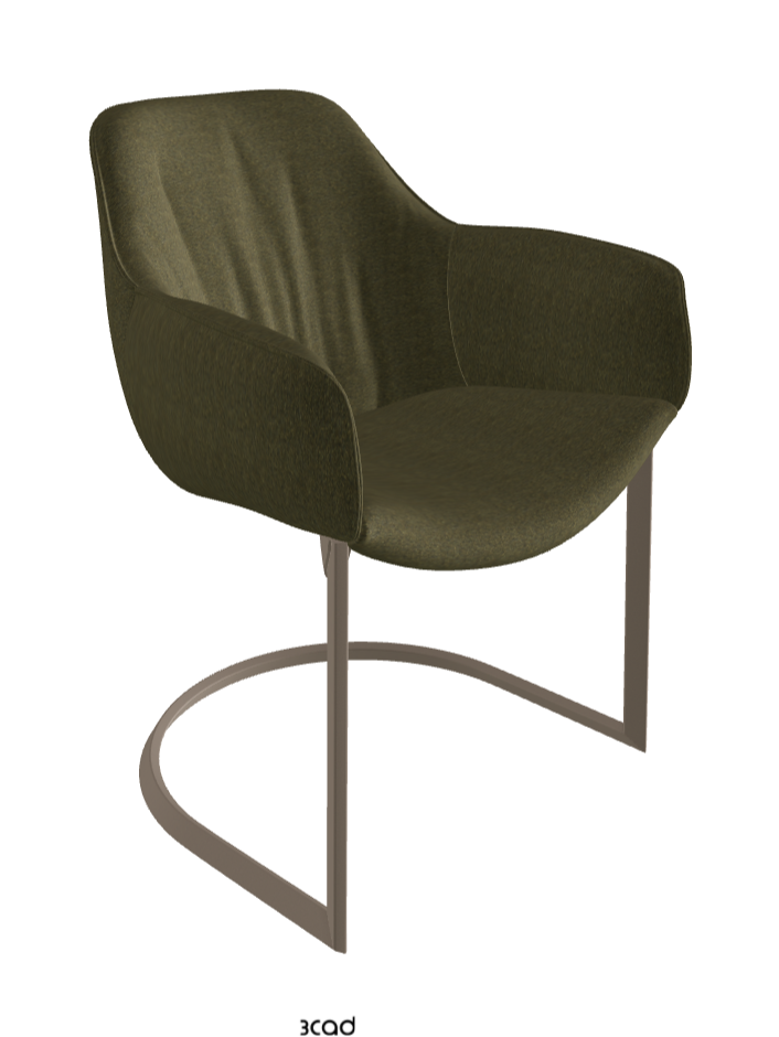 Scarlett Cantilever Dining Armchair_Titanium Embossed_Fabric_B249