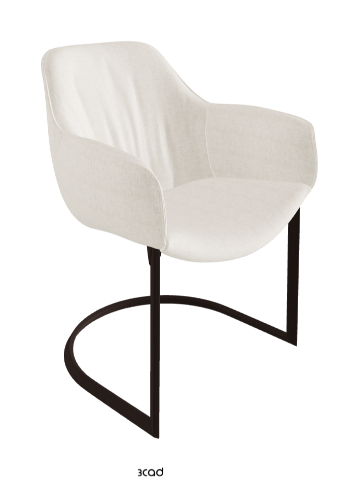 Scarlett Cantilever Dining Armchair_Bronze Embossed_Fabric_B610