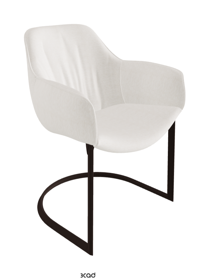 Scarlett Cantilever Dining Armchair_Bronze Embossed_Fabric_B730